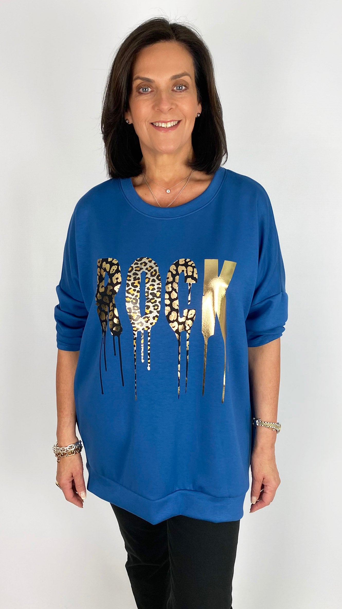 Lightweight silky soft zip-back AP 'ROCK' sweatshirt | 7 Colours