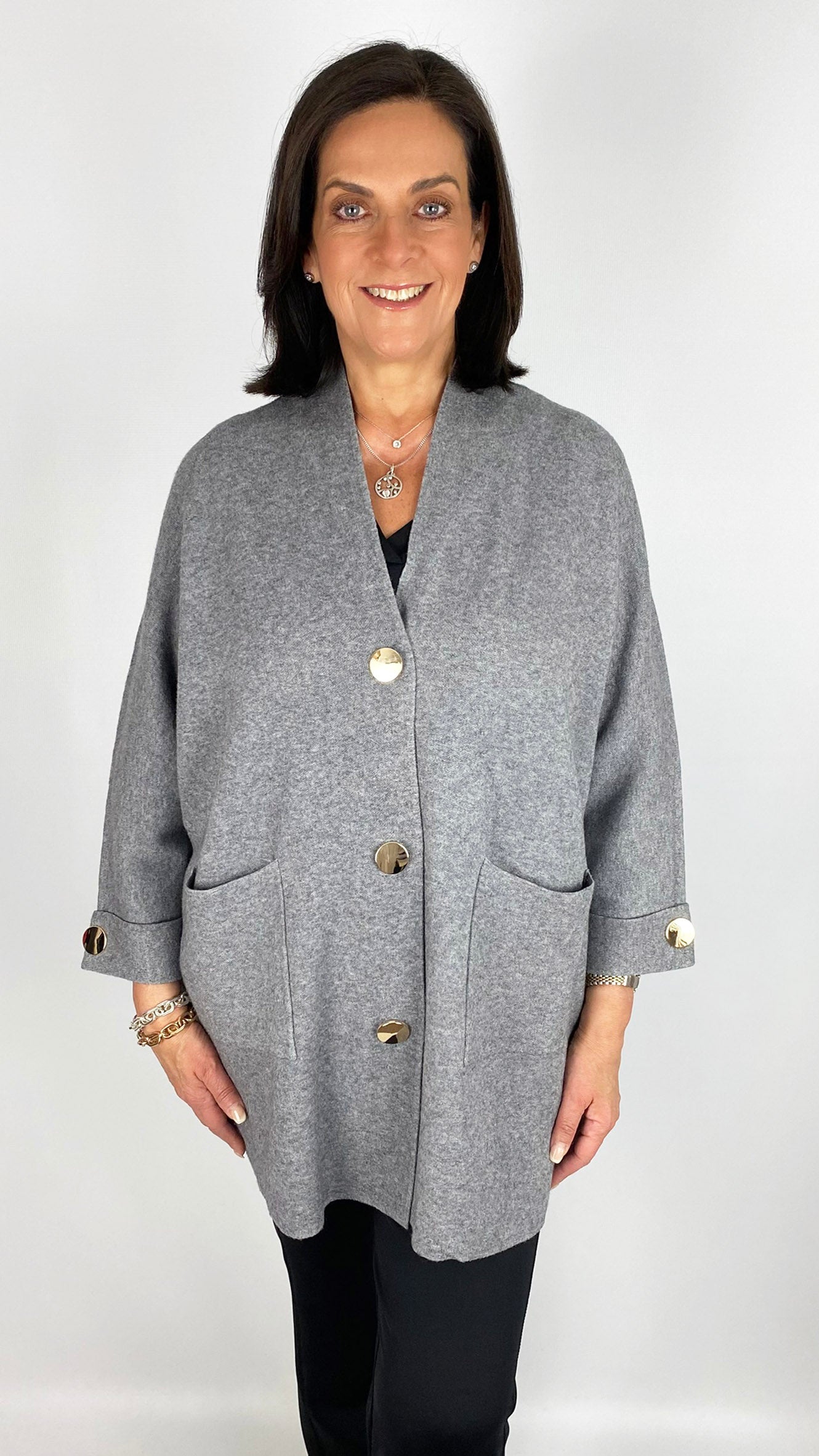 Feature pocket popper button cardigan | 5 Colours