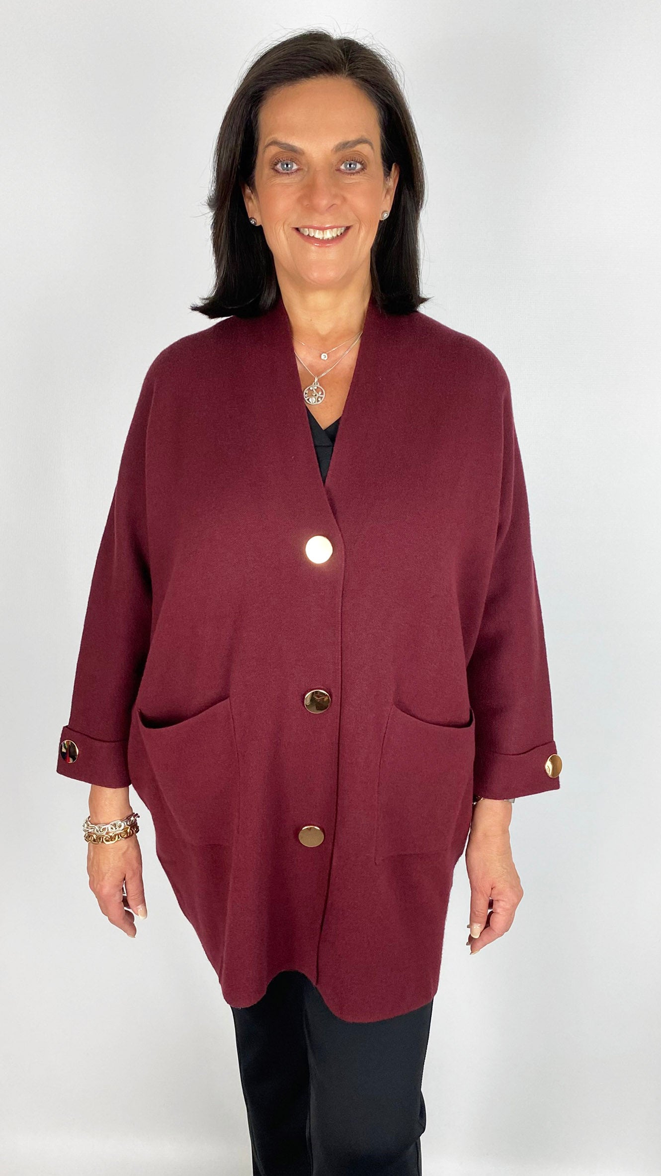Feature pocket popper button cardigan | 5 Colours