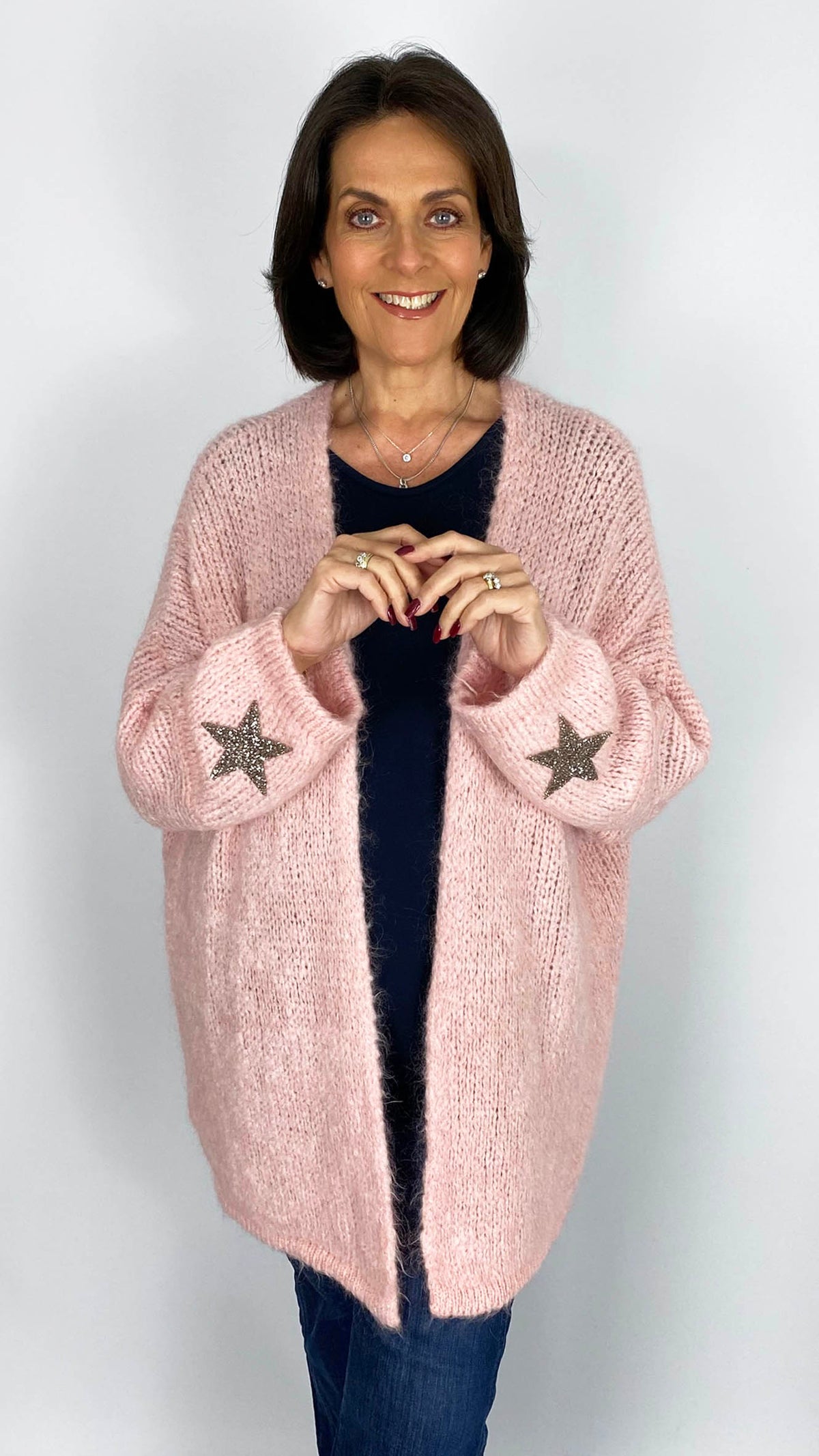 Star sleeve edge-to-edge cardigan | 6 Colours
