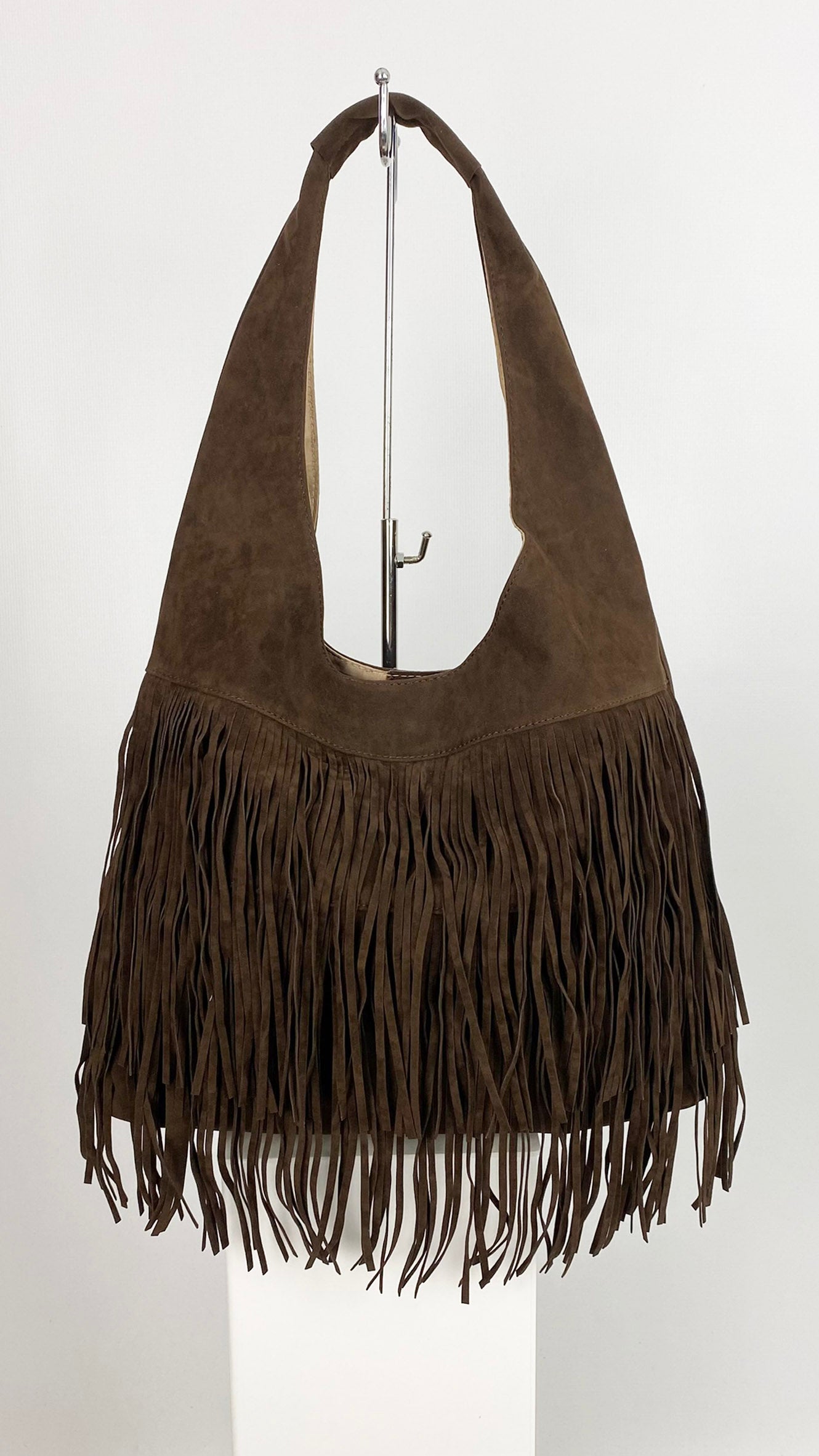 Faux suede fringed bucket bag | 3 colours