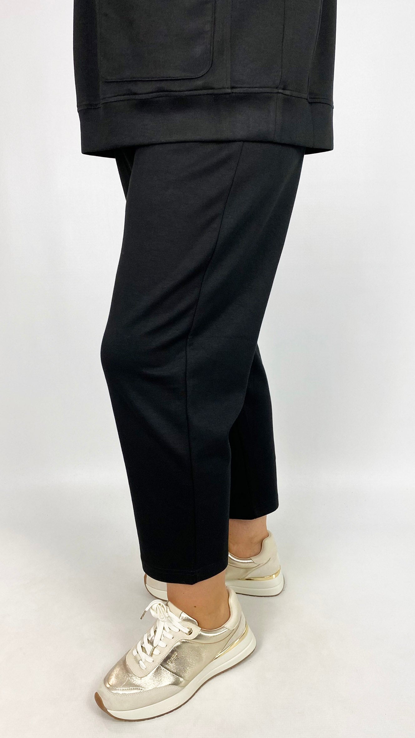 Jersey pull-on straight leg trousers | 2 Colours | by Malissa J