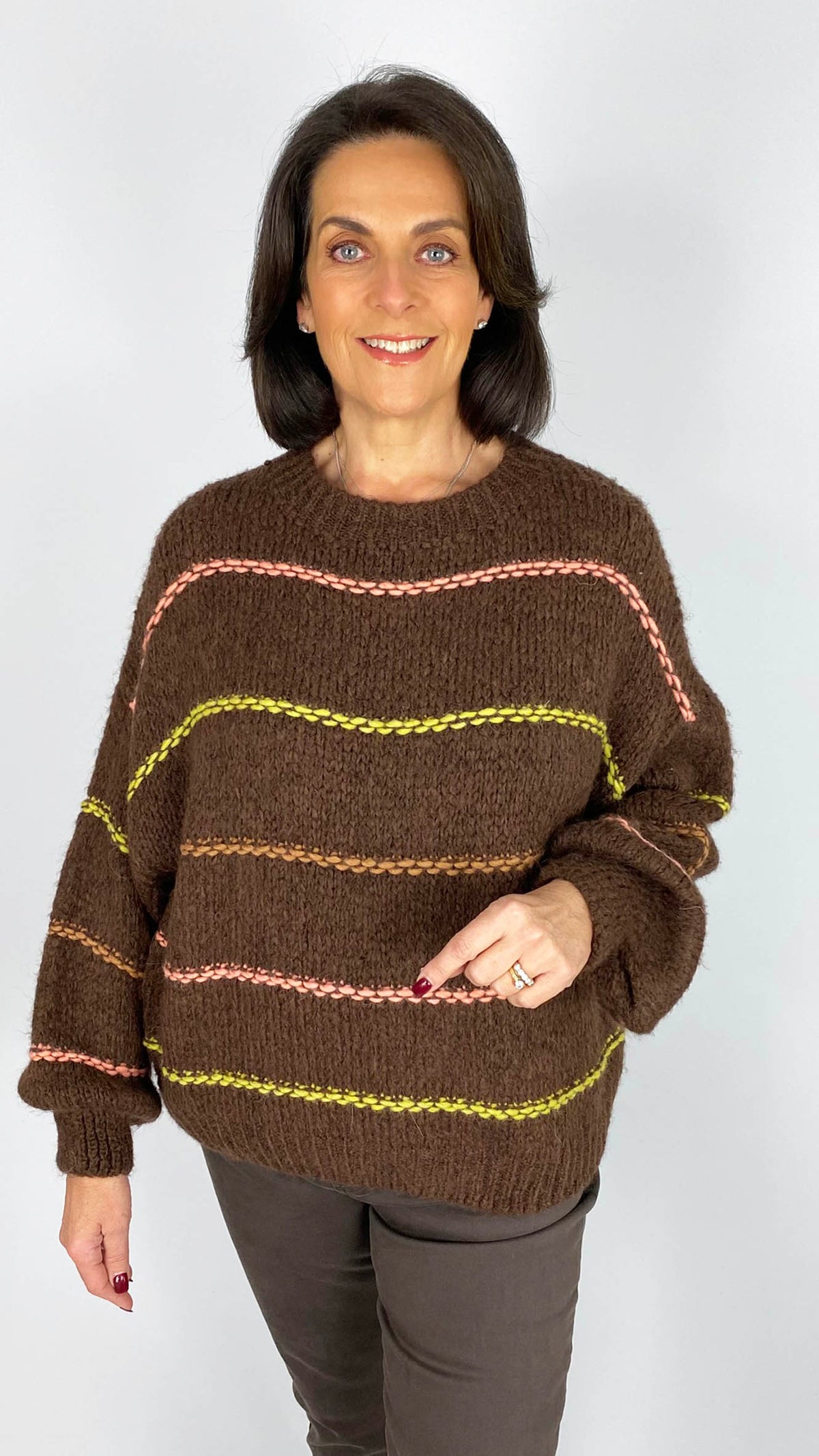 Blanket stitch cosy-feel jumper | 3 Colours