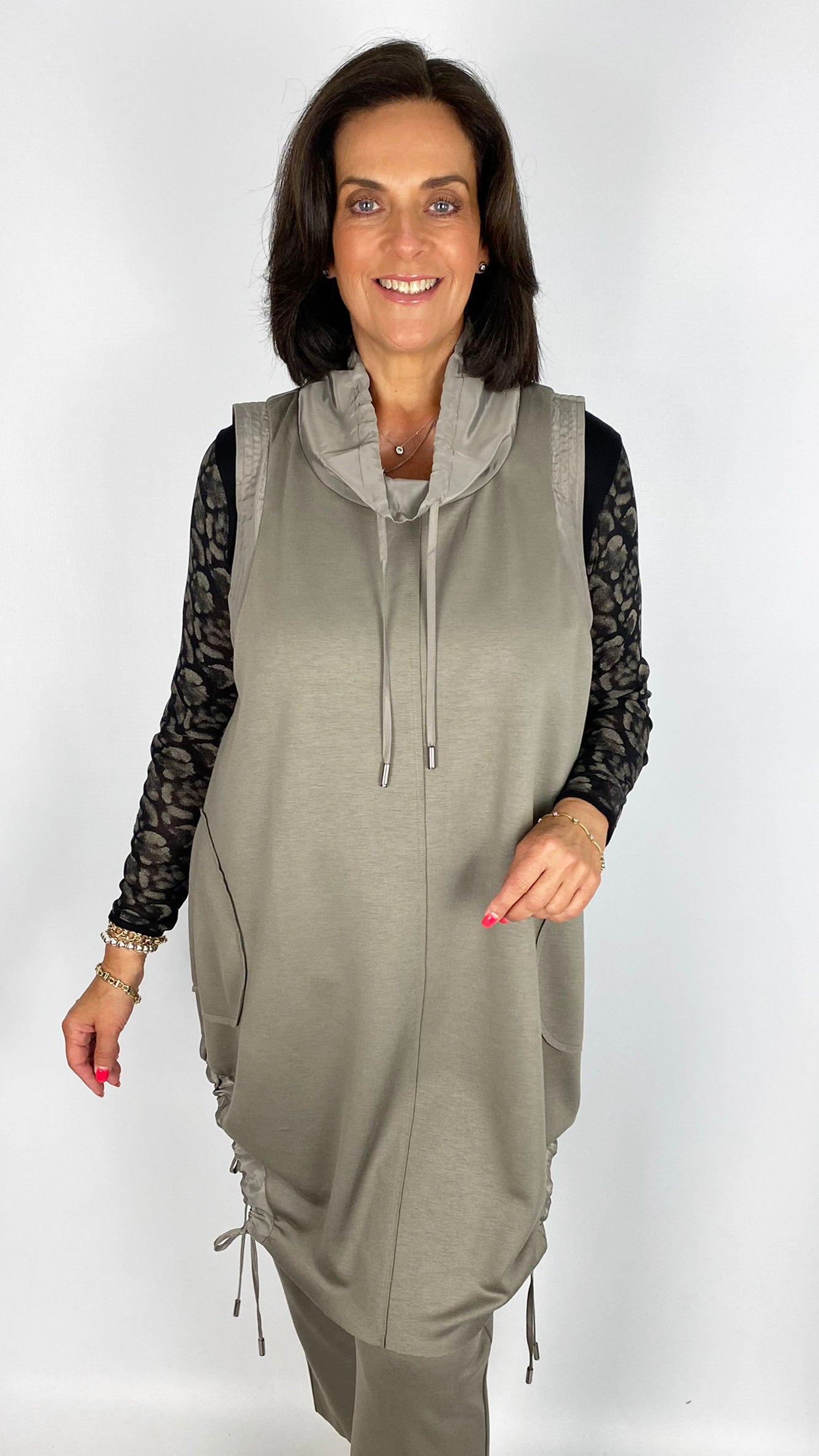 Mixed media sleeveless top | 2 Colours | by Malissa J
