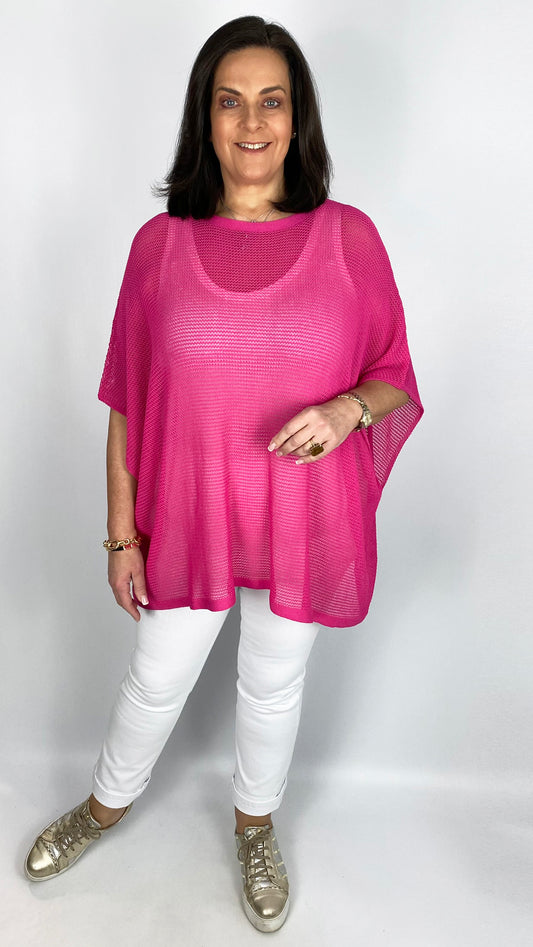 Poncho style knitted Jumper by Malissa J (2 Colours) - last 1