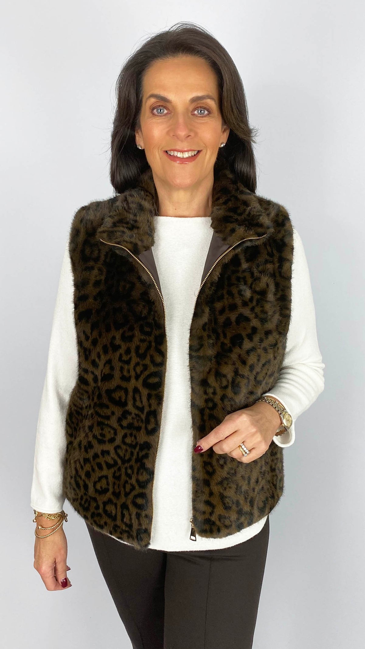 Faux fur funnel neck gilet | 4 Colours