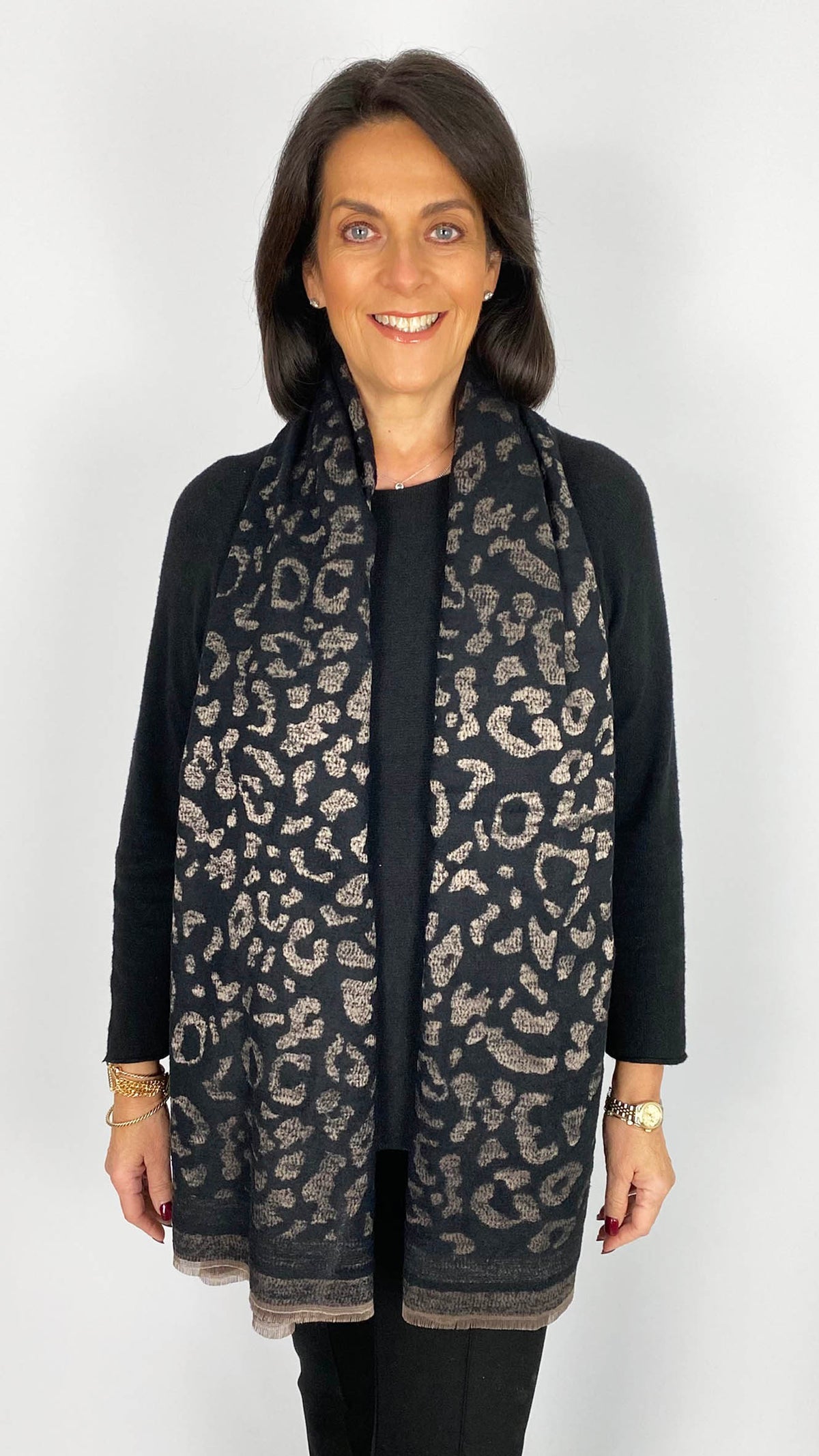 2-tone animal print soft touch scarf | 3 Colours
