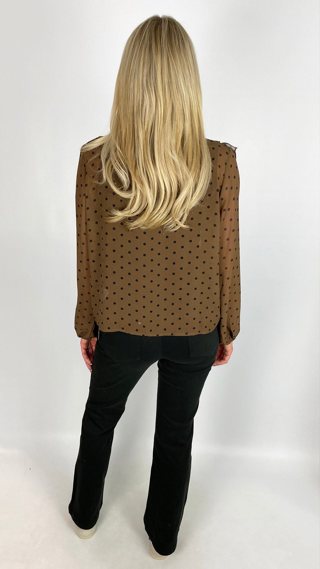 Tie-or-not ruffle polka dot blouse | 3 Colours
