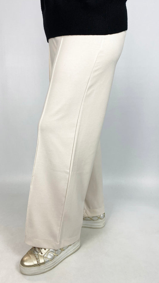 Centre seam pull-on wide-leg jersey trouser | 2 Colours | by Malissa J