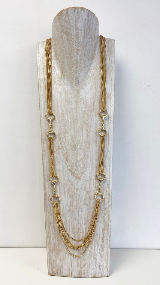Charlie long necklace | Gold