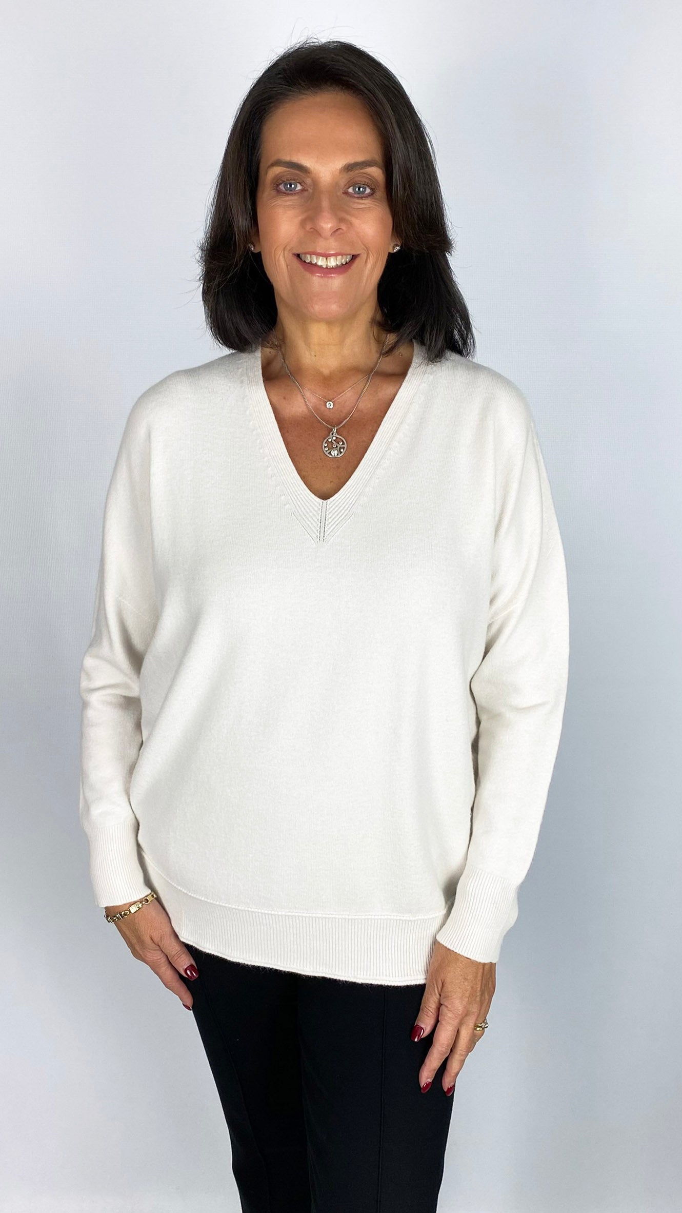 My ribbed edged v-neck jumper | 7 Colours | back for AW25