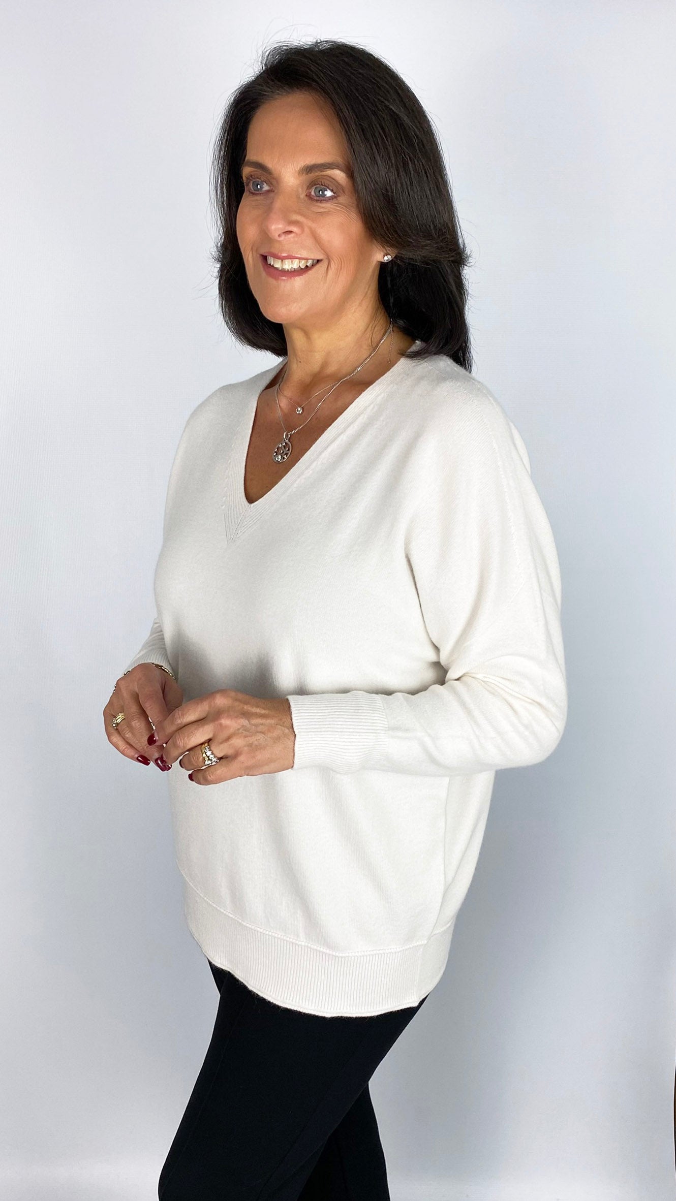 My ribbed edged v-neck jumper | 7 Colours | back for AW25
