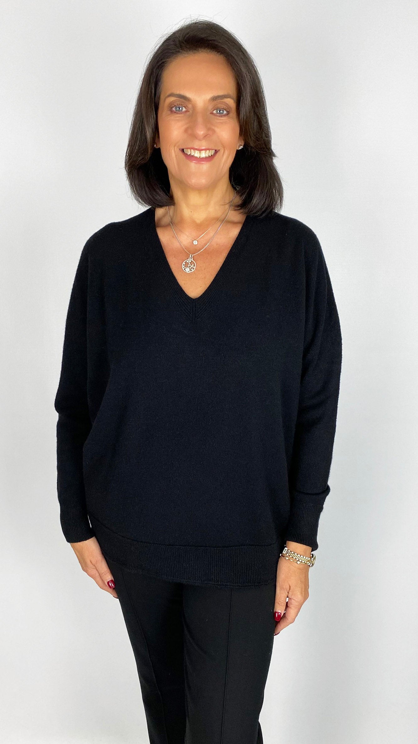 My ribbed edged v-neck jumper | 7 Colours | back for AW25