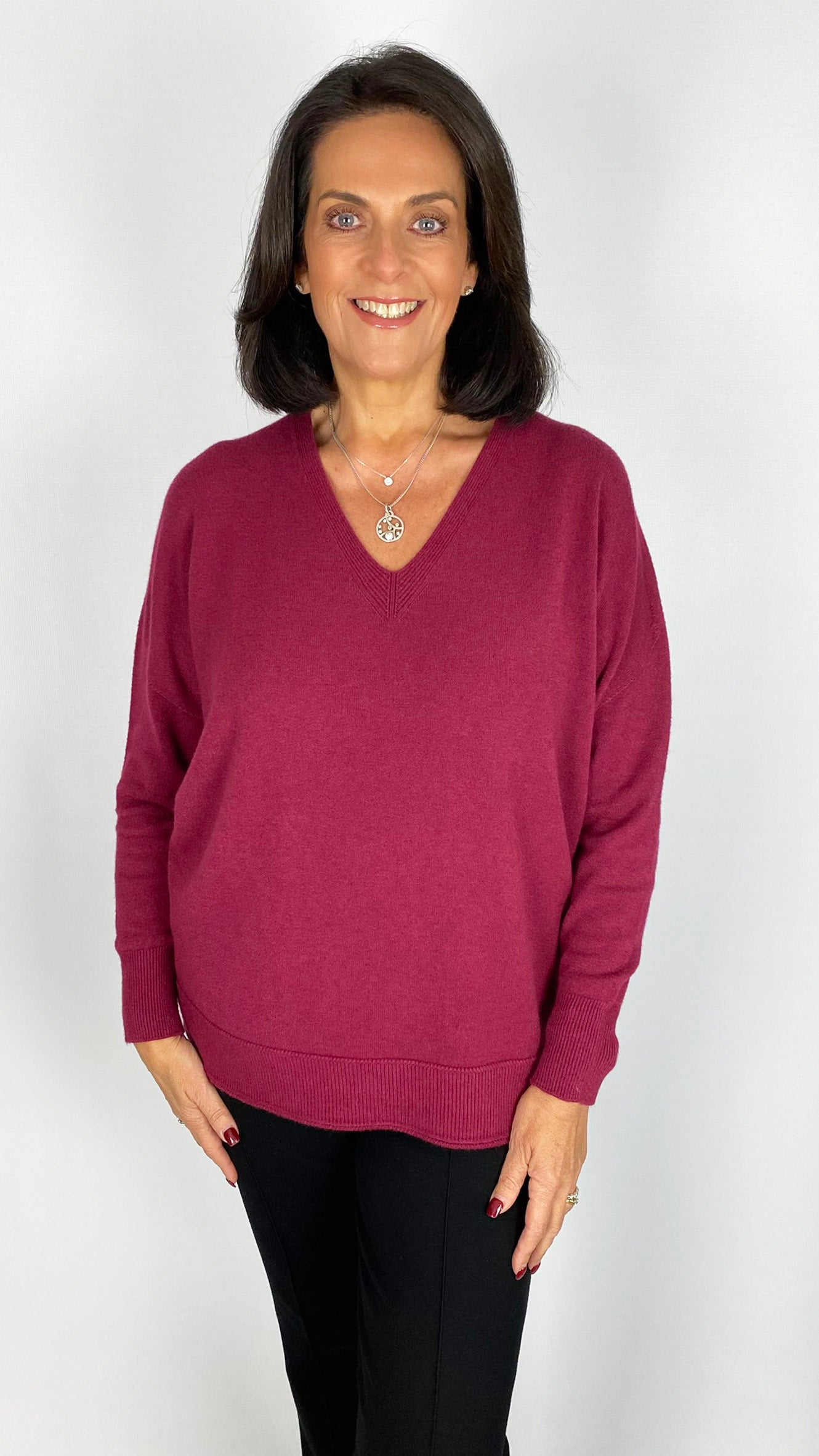 My ribbed edged v-neck jumper | 7 Colours | back for AW25