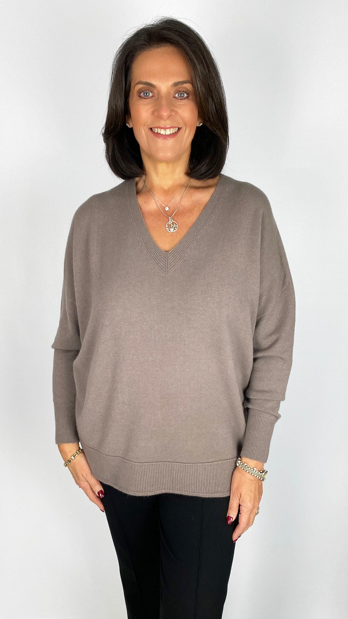 My ribbed edged v-neck jumper | 7 Colours | back for AW25