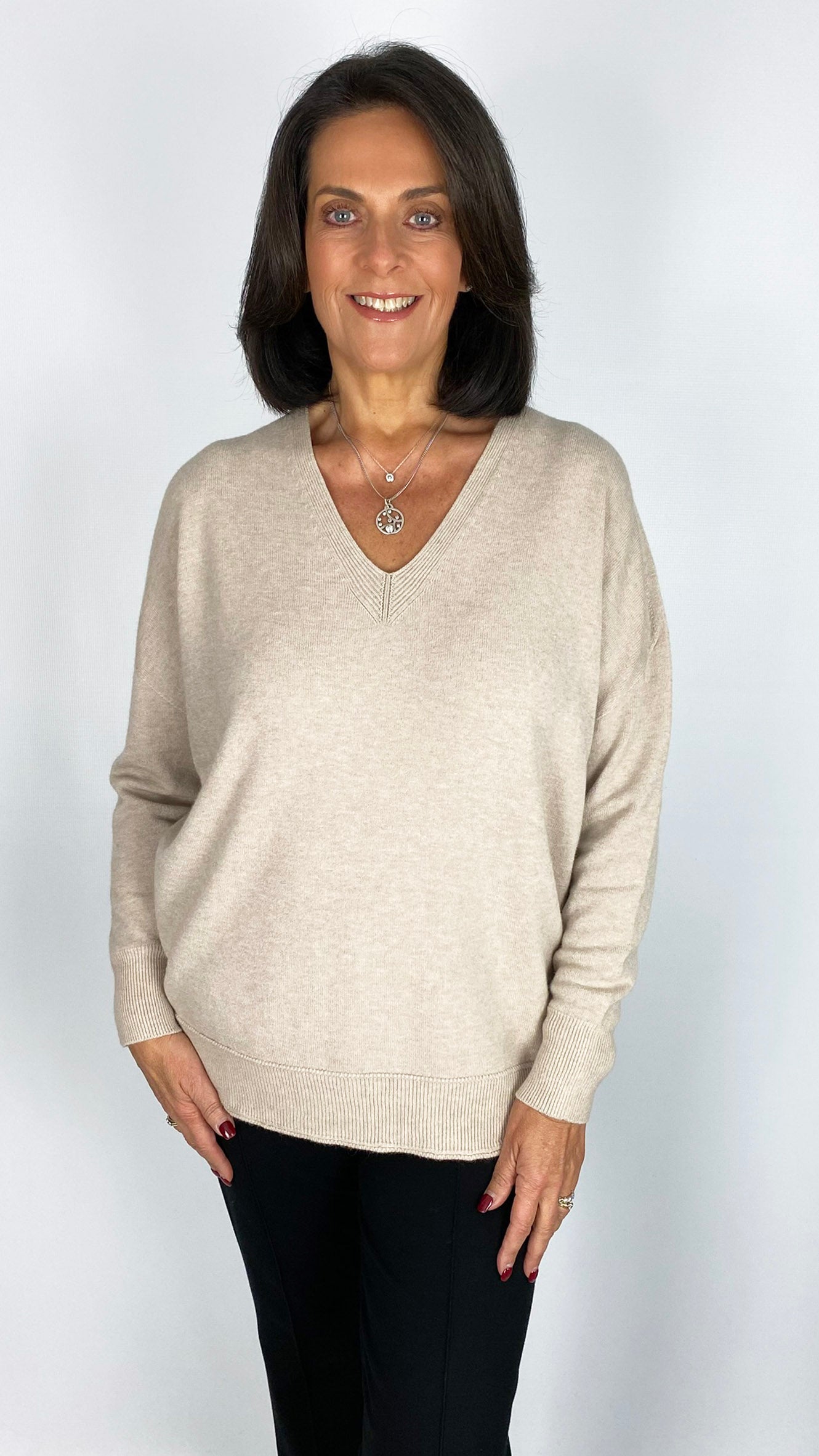 My ribbed edged v-neck jumper | 7 Colours | back for AW25