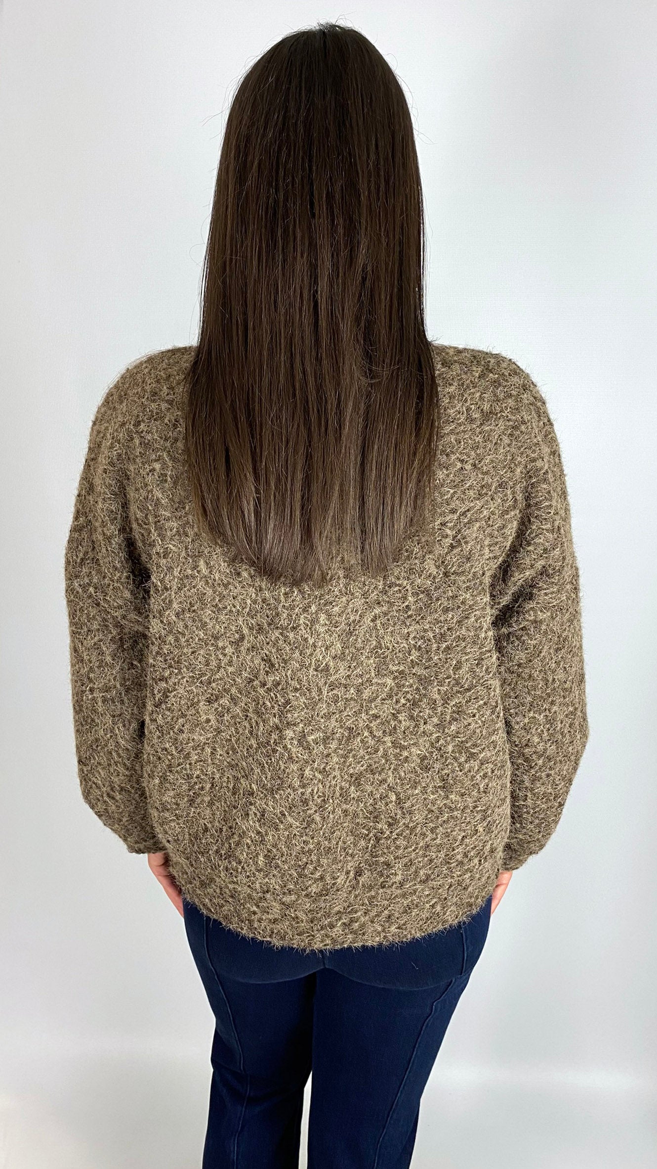 Zip-up fuzzy knit jacket | 5 Colours