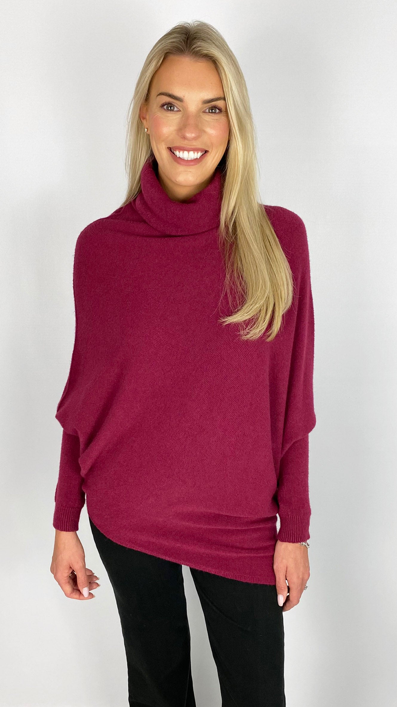 My cowl neck asymmetric jumper | 3 Colours