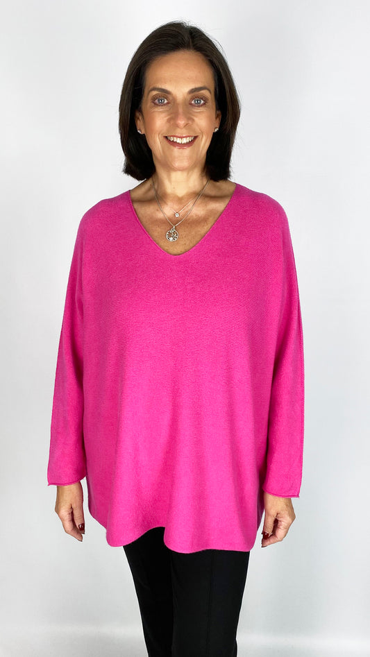 Ultra-soft oversized v-neck jumper | 10 Colours | back in + new! colours