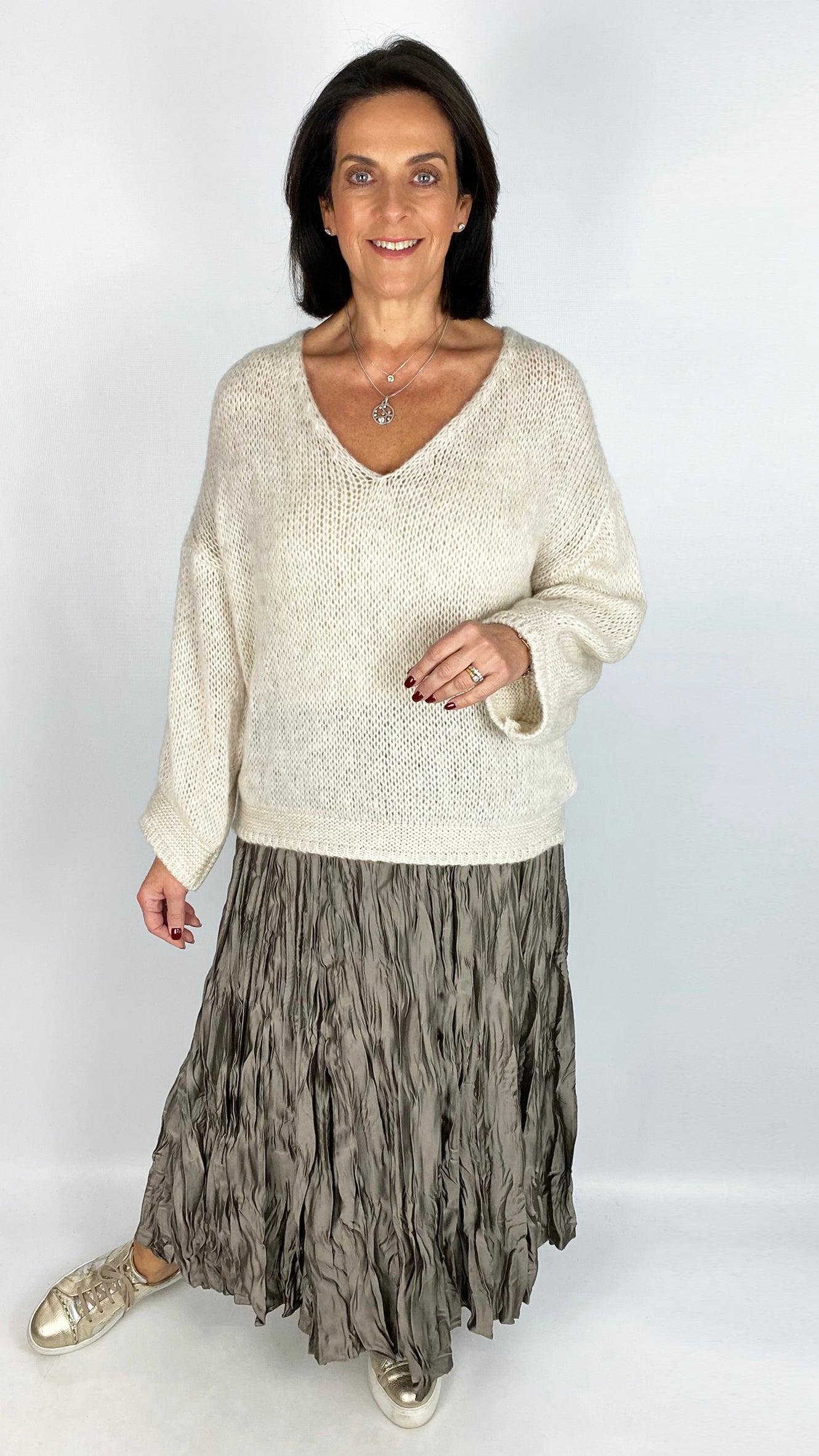 Cosy v-neck knitted jumper | 4 Colours
