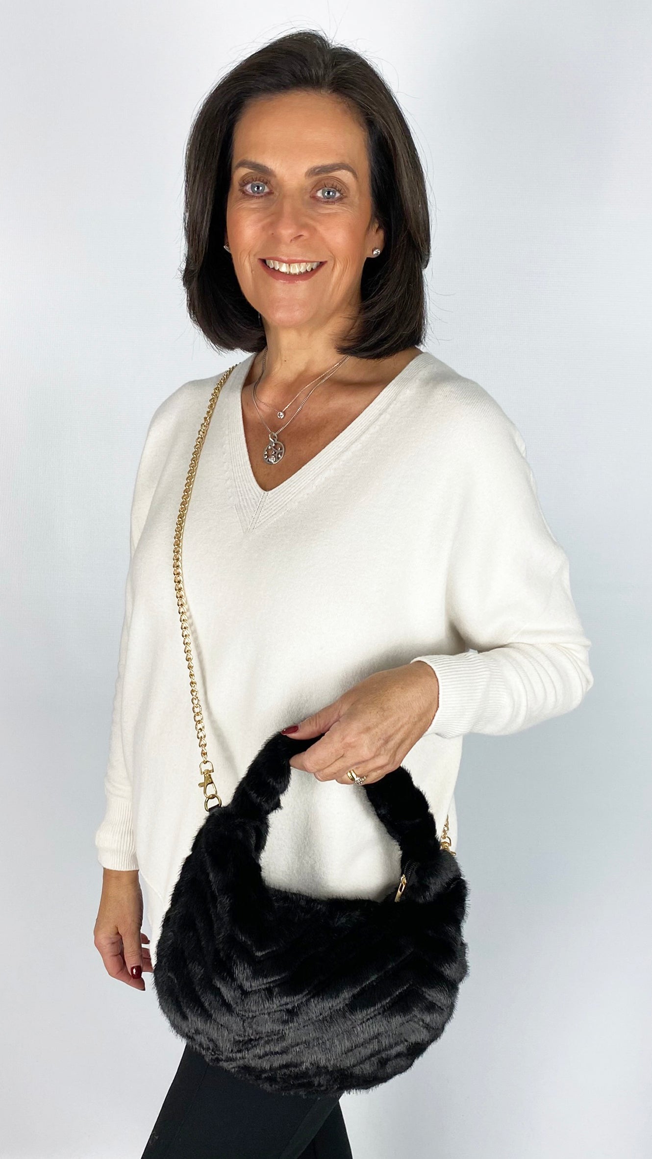 Faux fur handbag | 3 Colours | by Malissa J