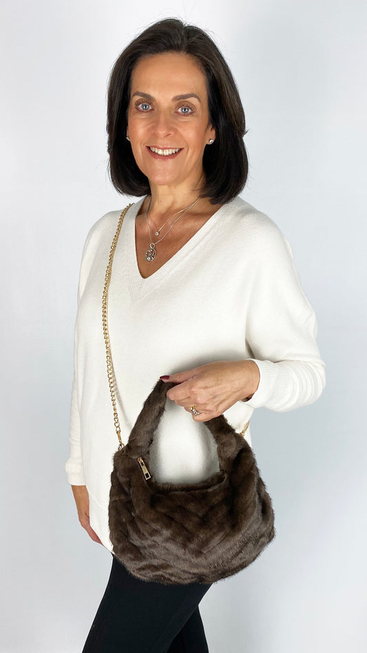 Faux fur handbag | 3 Colours | by Malissa J