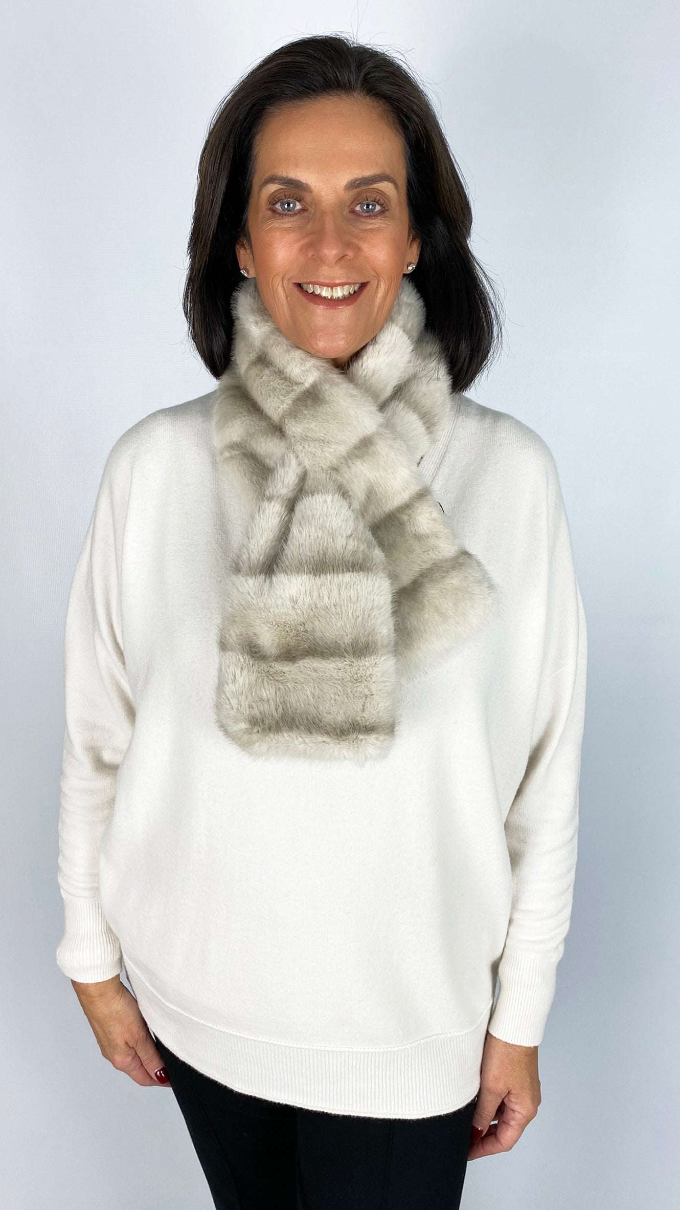 Faux fur pull-through scarf | 4 Colours | by Malissa J