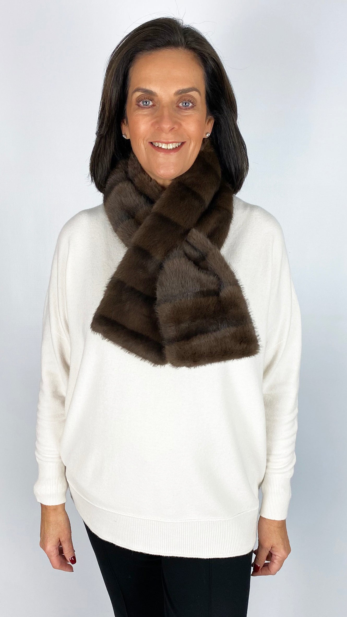 Faux fur pull-through scarf | 4 Colours | by Malissa J