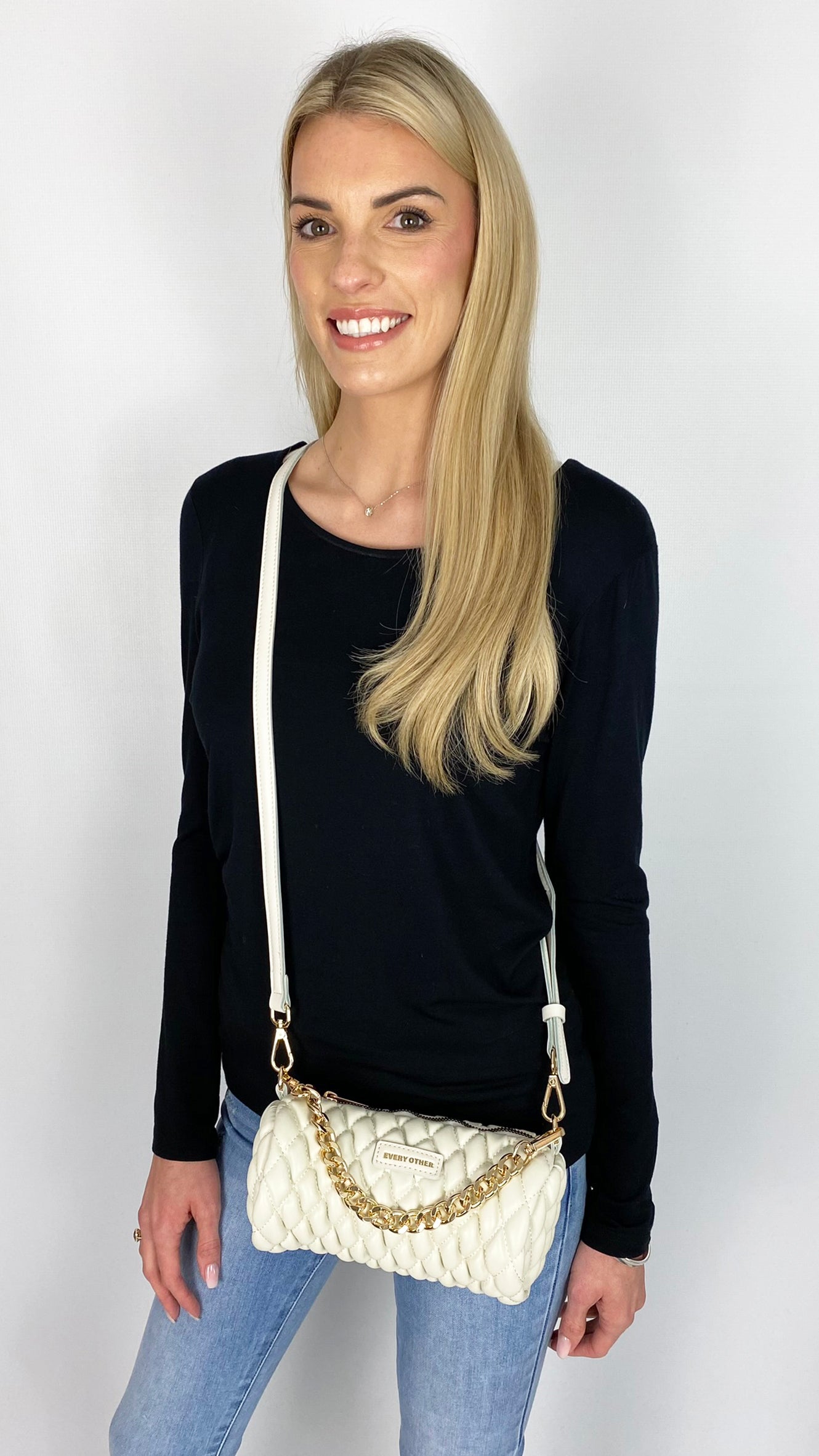 Quilt detail crossbody cylinder bag | 2 Colours | by Every Other