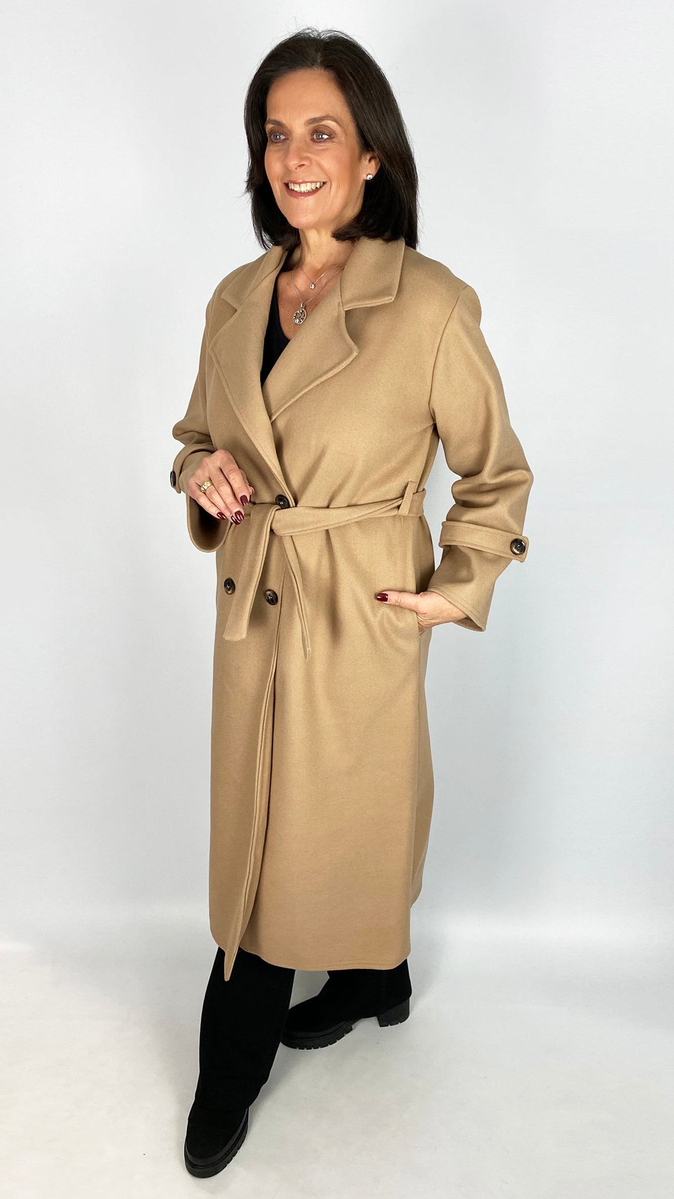 Double breasted longline trench coat | 3 Colours