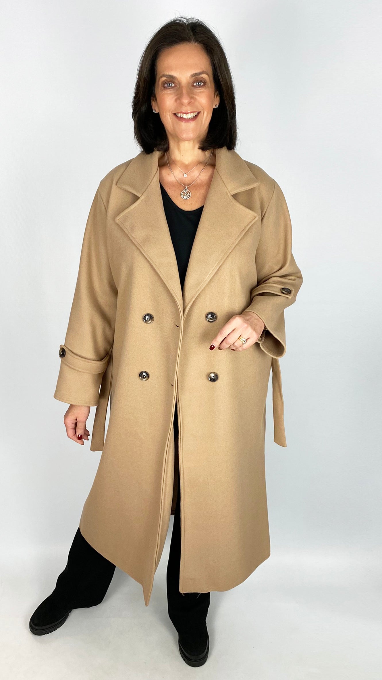 Double breasted longline trench coat | 3 Colours