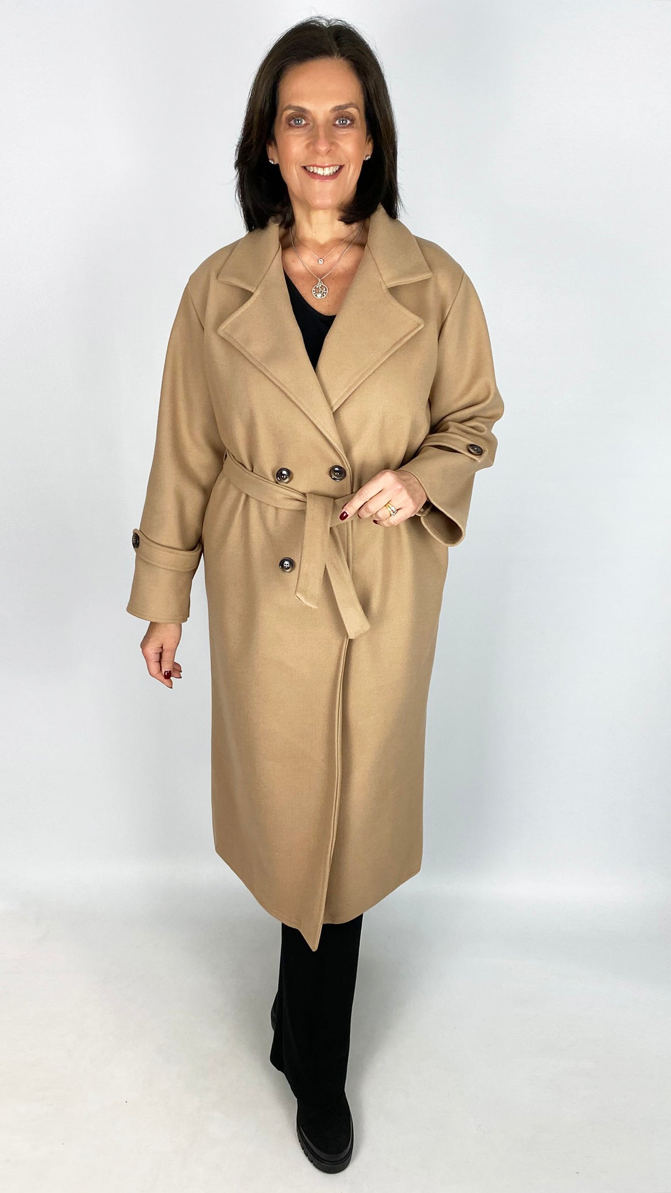 Double breasted longline trench coat | 3 Colours