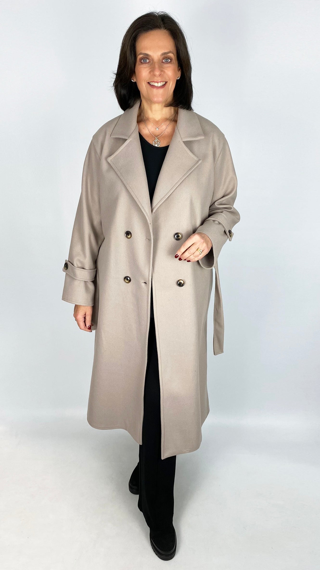 Double breasted longline trench coat | 3 Colours