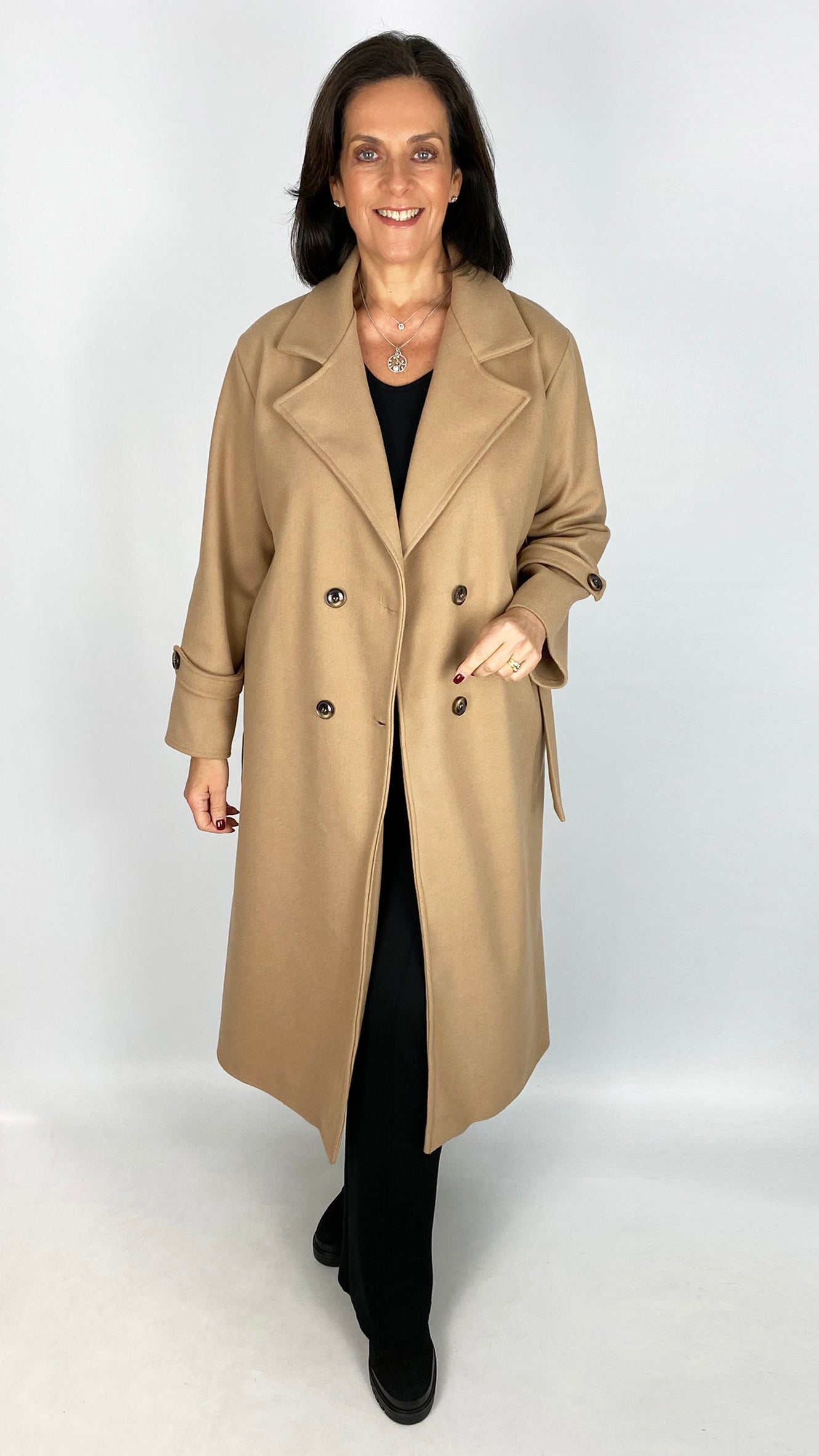 Double breasted longline trench coat | 3 Colours