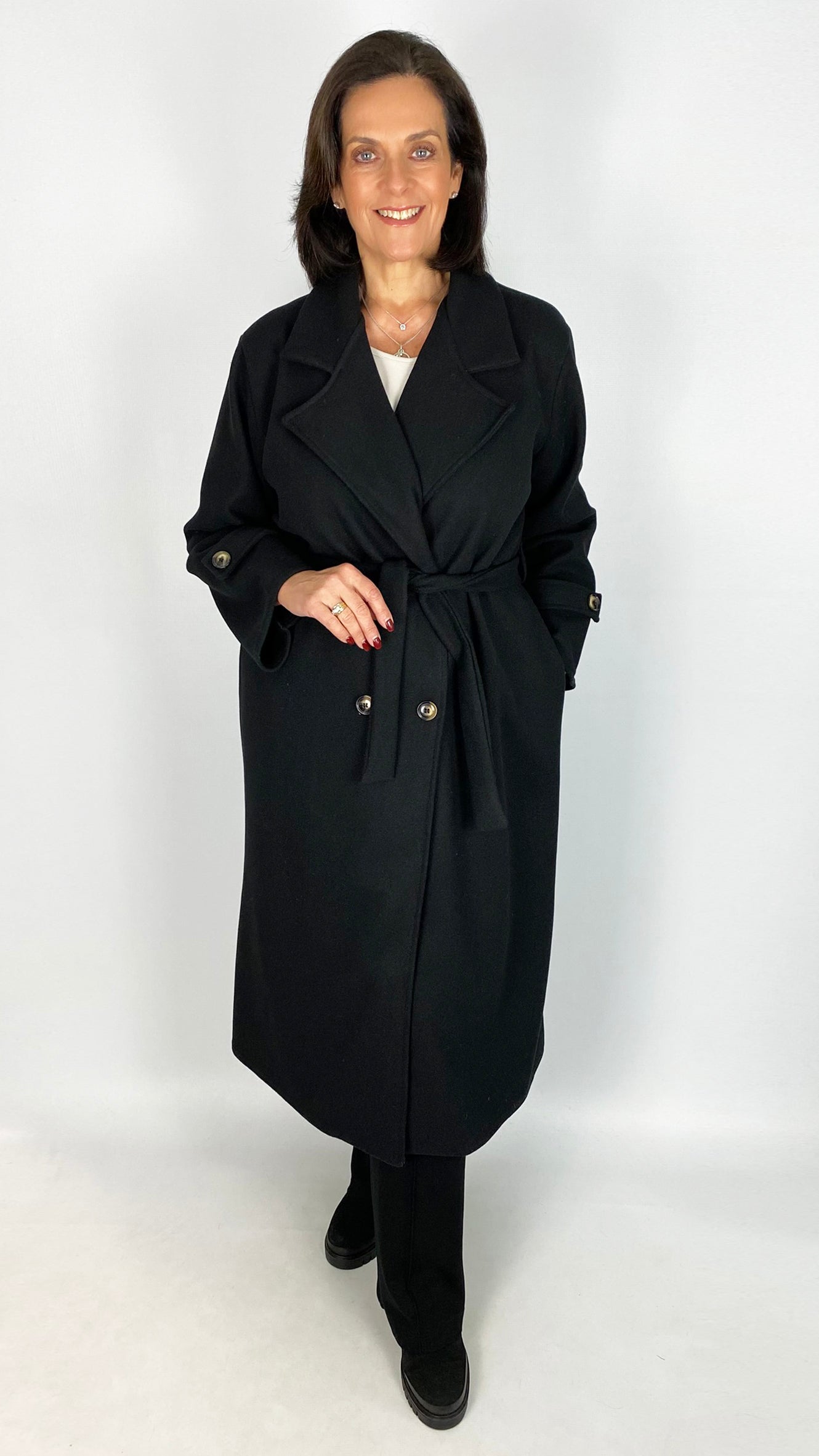 Double breasted longline trench coat | 3 Colours
