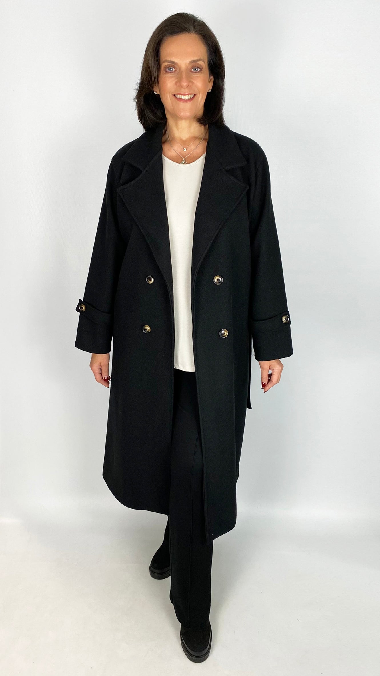Double breasted longline trench coat | 3 Colours