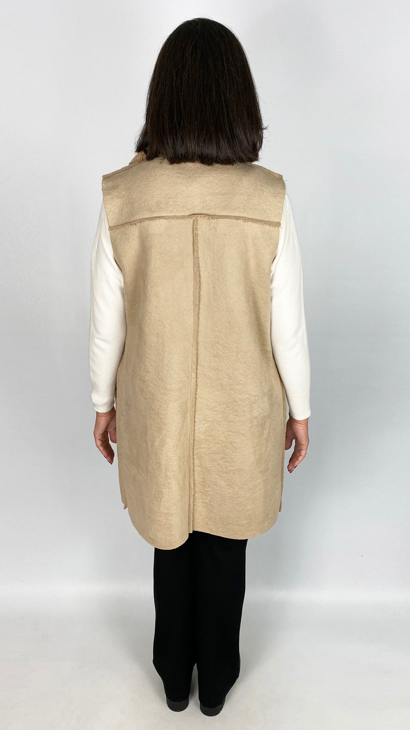 Faux shearling waterfall gilet | 3 Colours