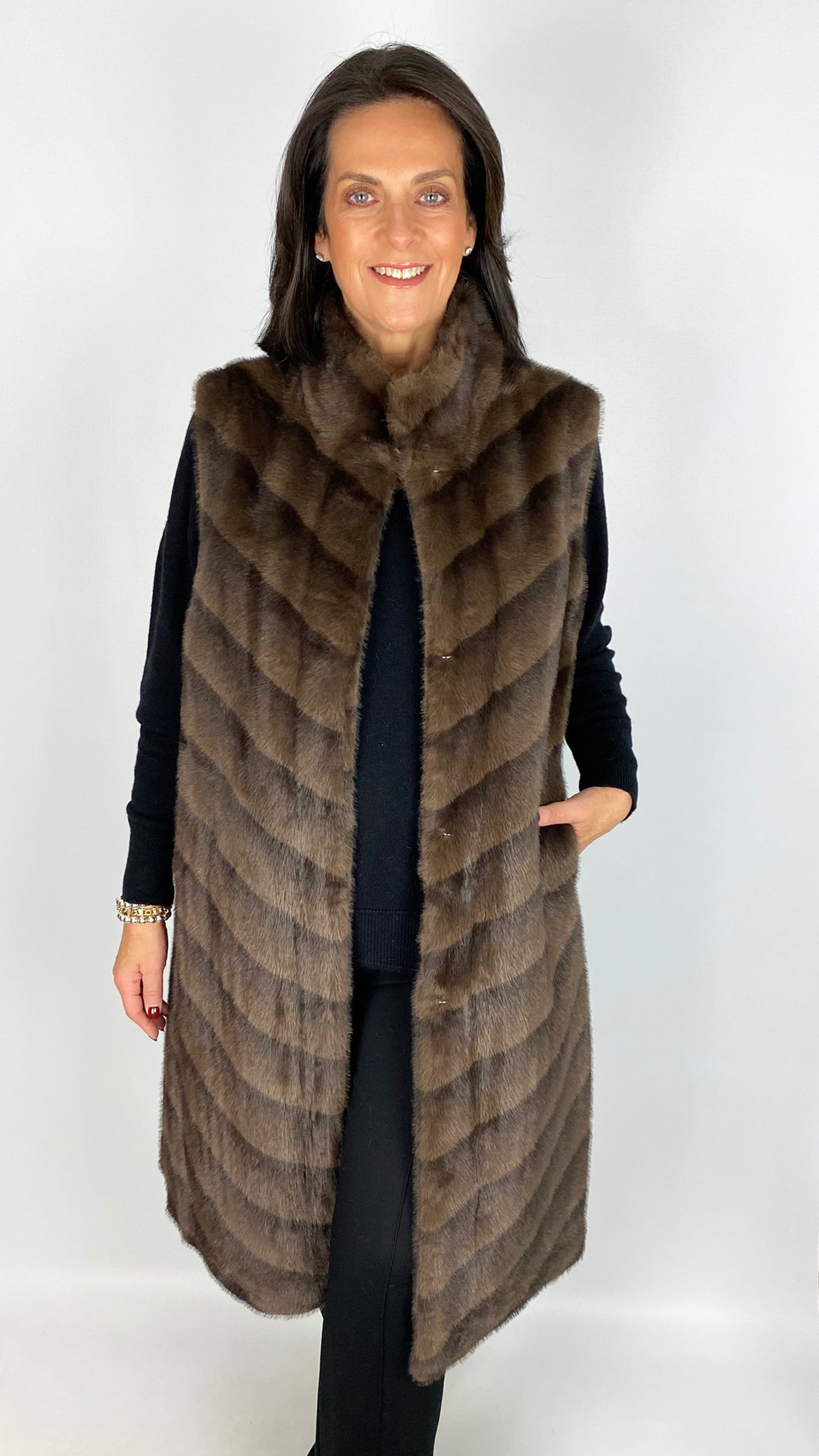 Longline faux fur gilet | 3 Colours | by Malissa J