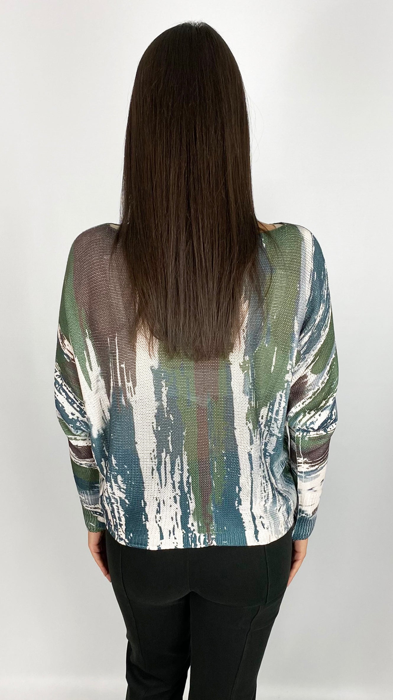 Print & foiled woven batwing top | 2 Colours