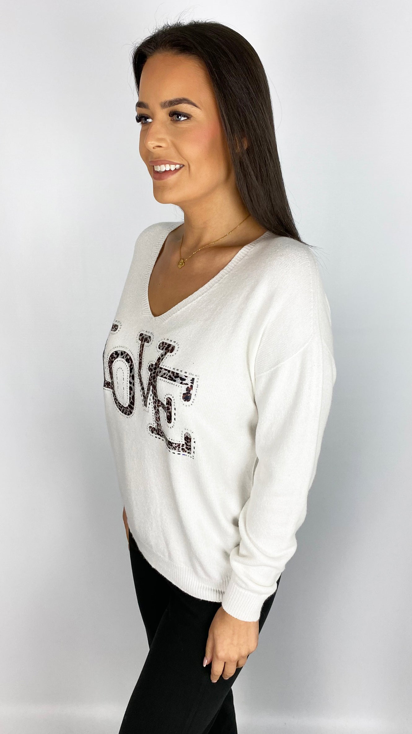 Embellished AP 'Love' lightweight jumper | 3 Colours