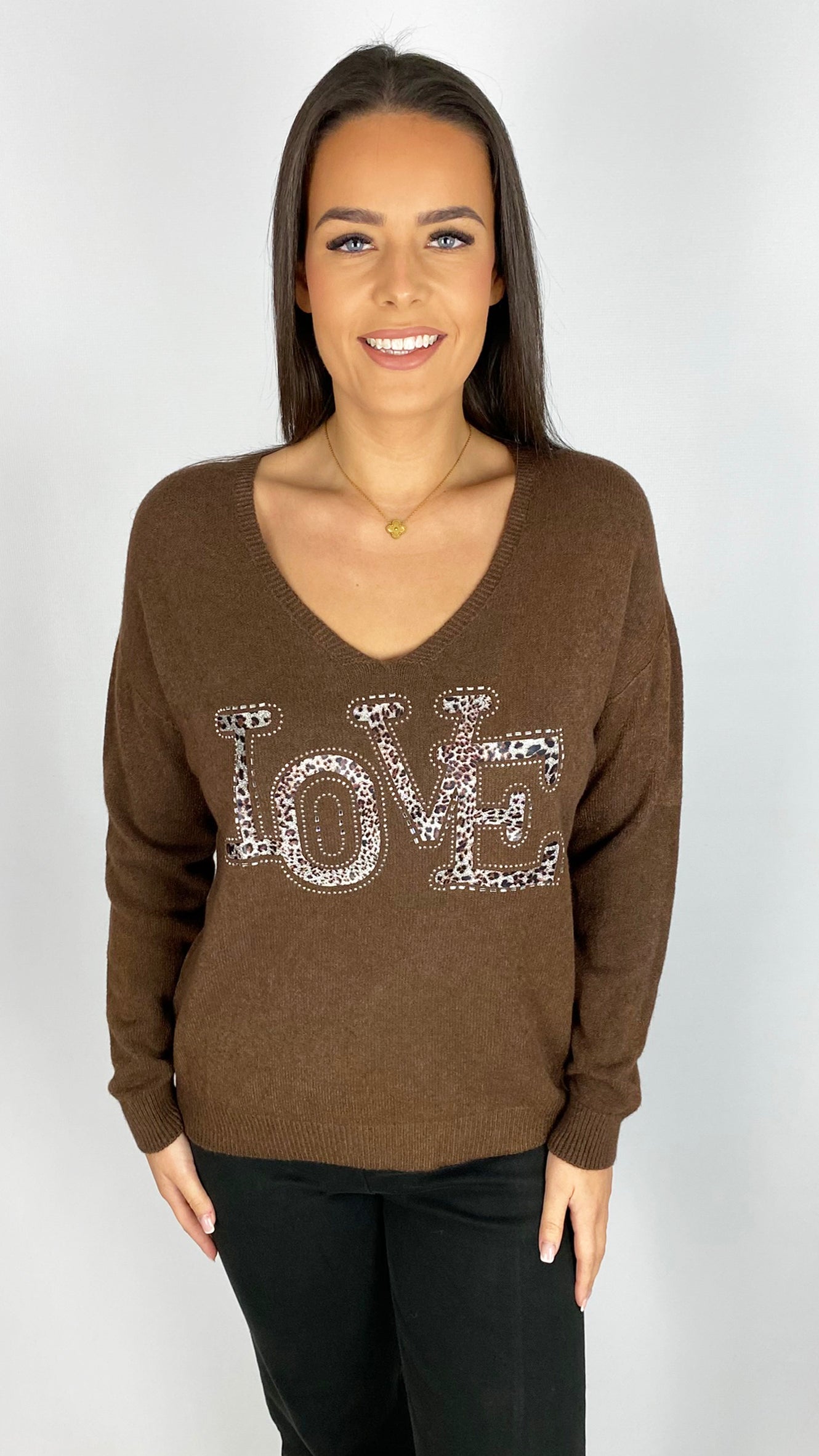 Embellished AP 'Love' lightweight jumper | 3 Colours