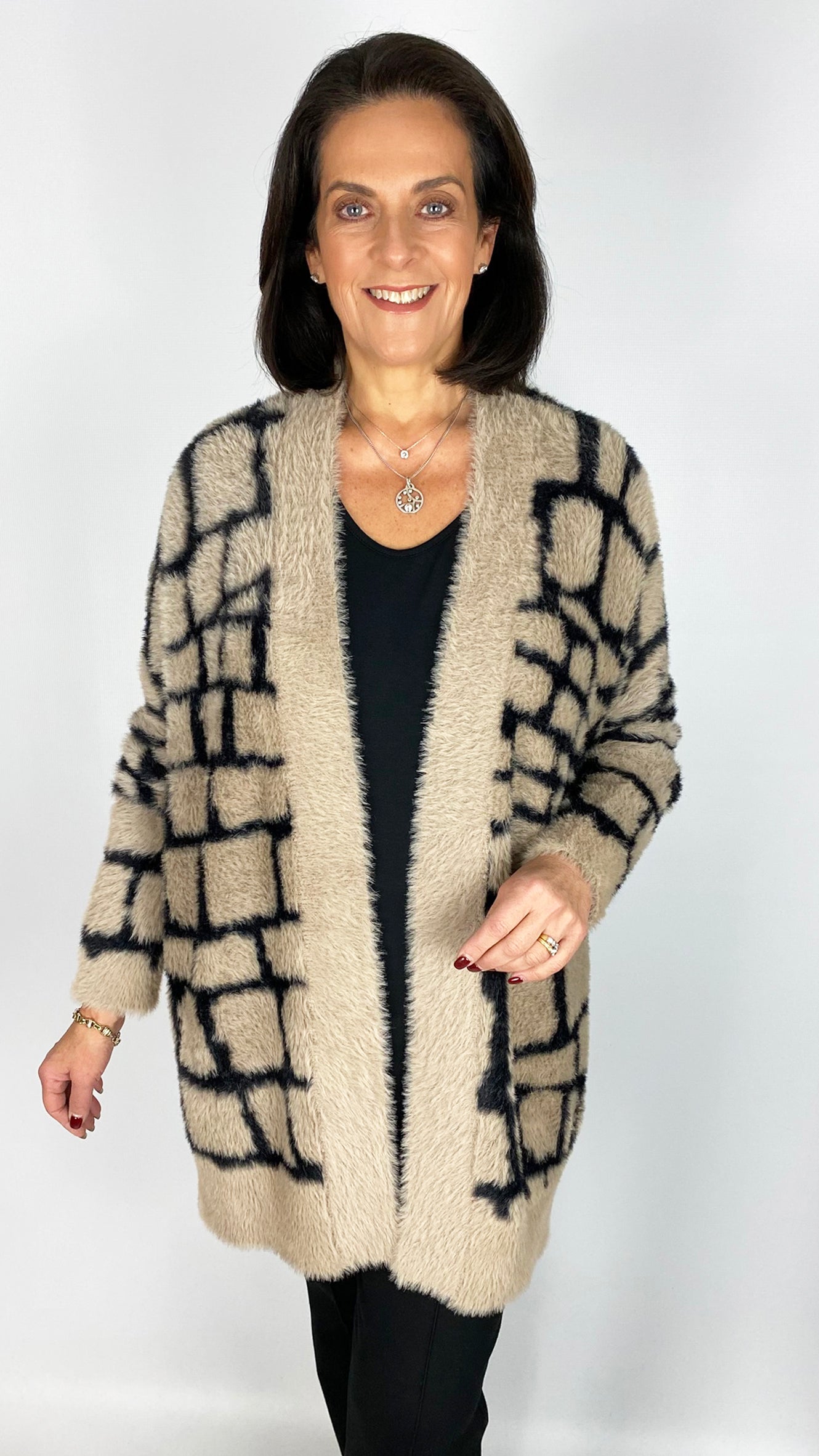 Iris cardigan | Stone/Black | by Religion | last 1