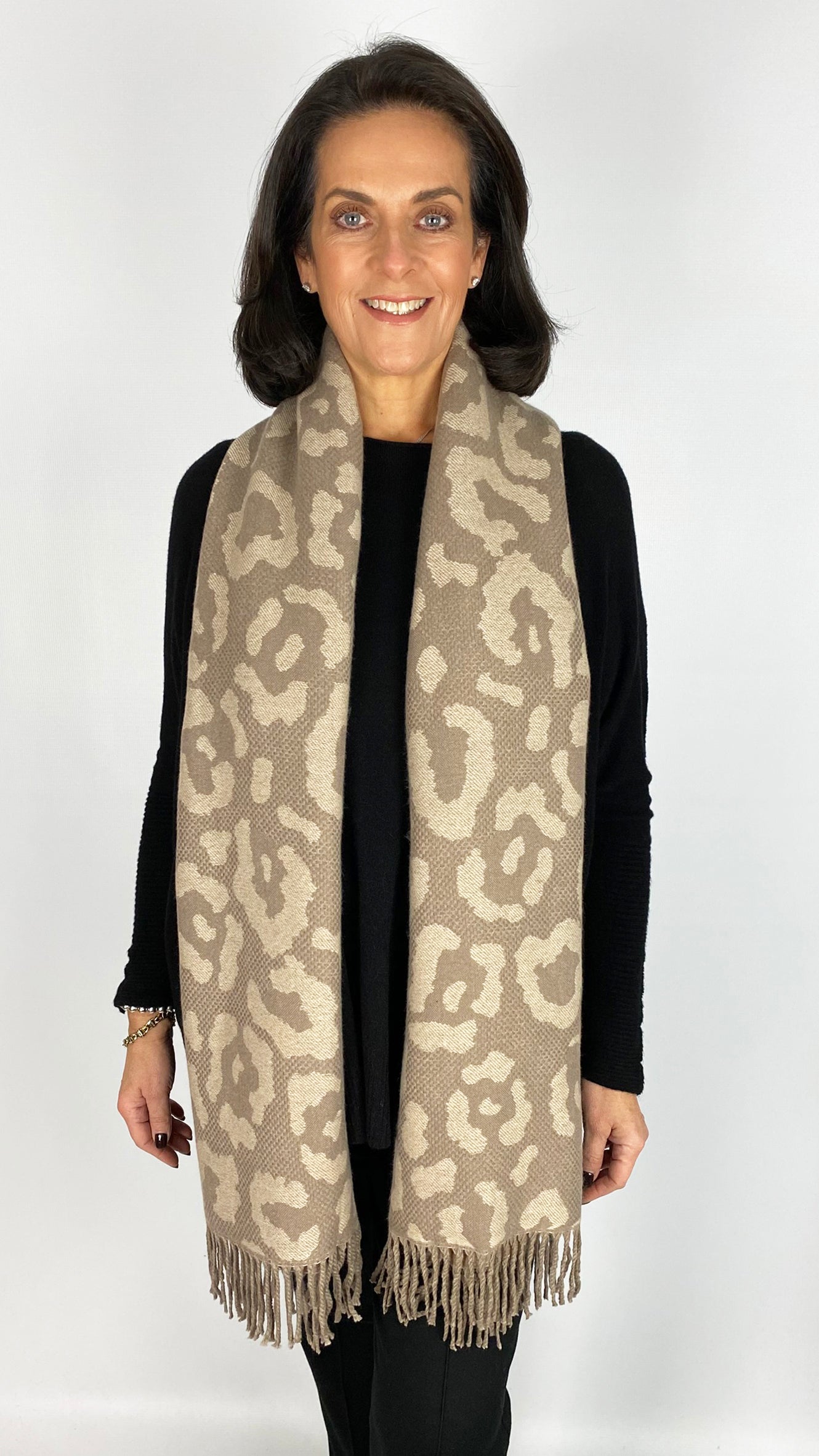 Animal print tassel scarf | 2 Colours
