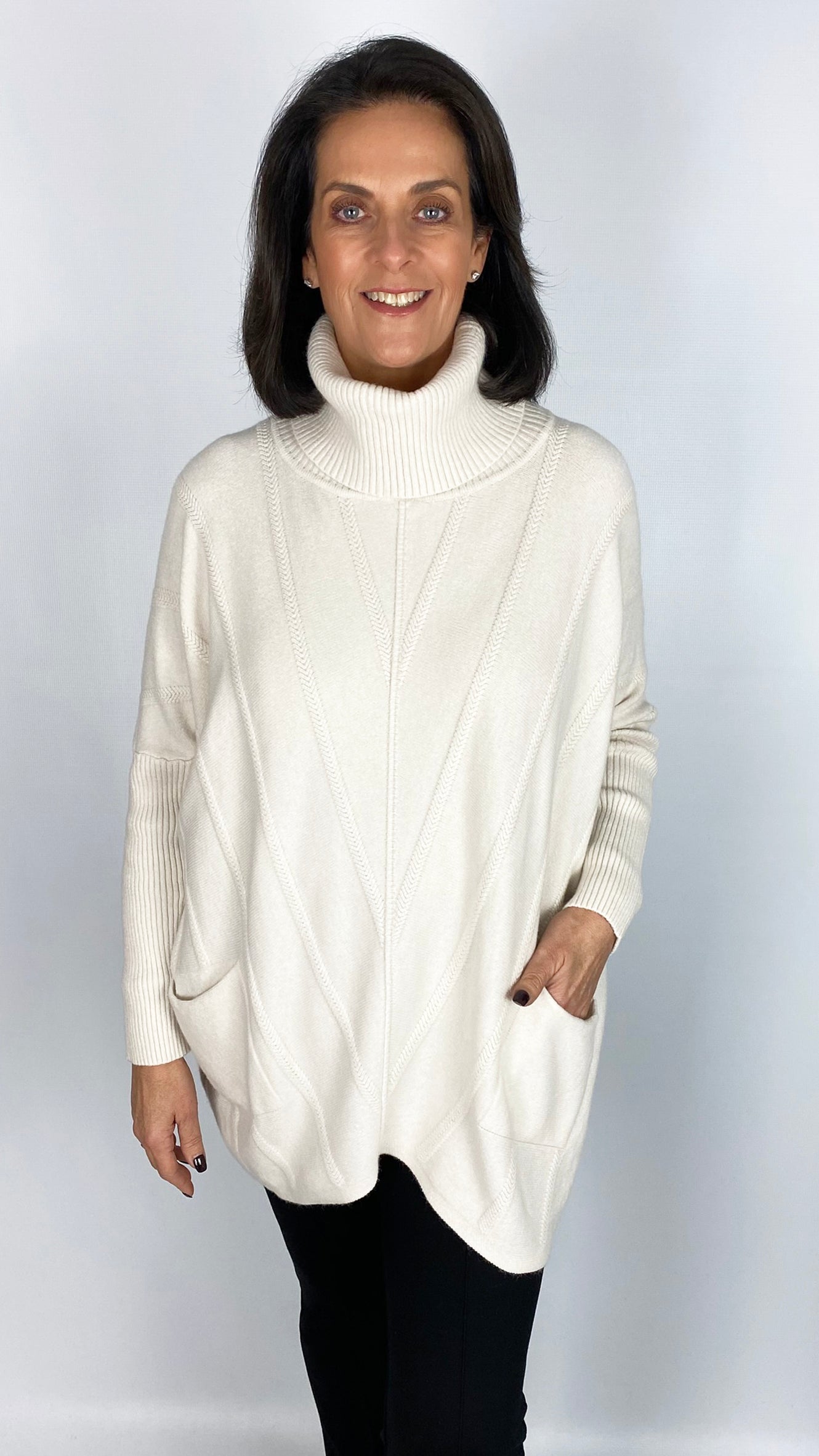 Braided knit rollneck pocket jumper | 5 Colours | back in! + new colours!