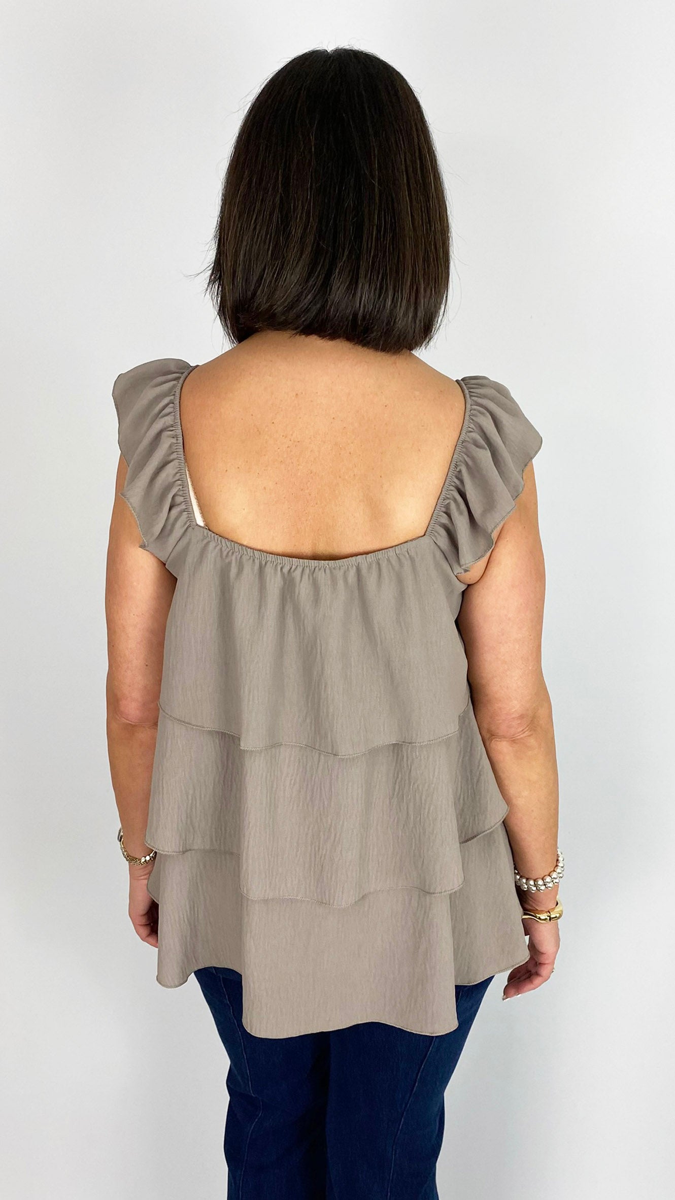 Crepe feel layered top | 8 Colours