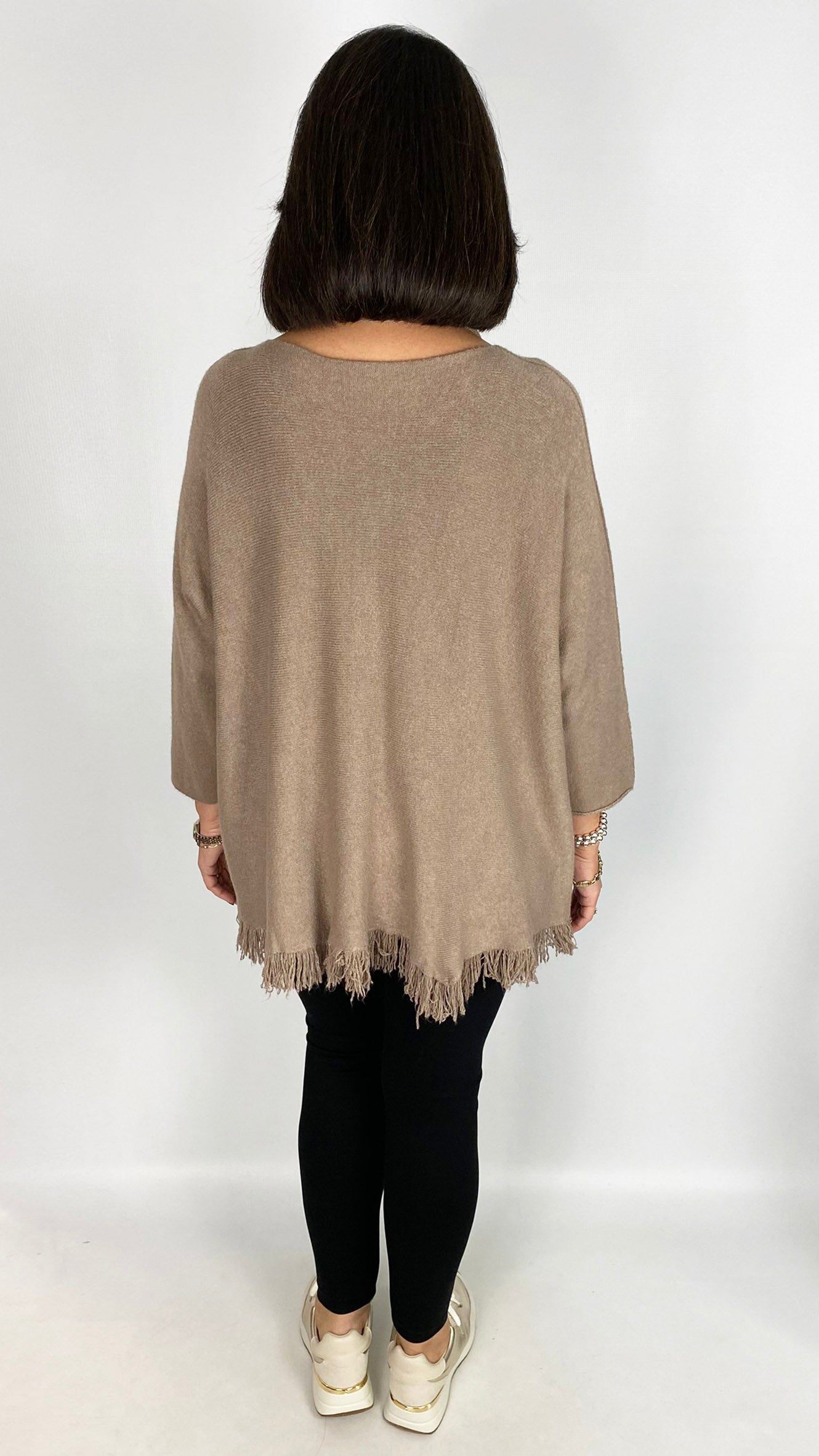 Fringed edge jumper & scarf set | 4 Colours