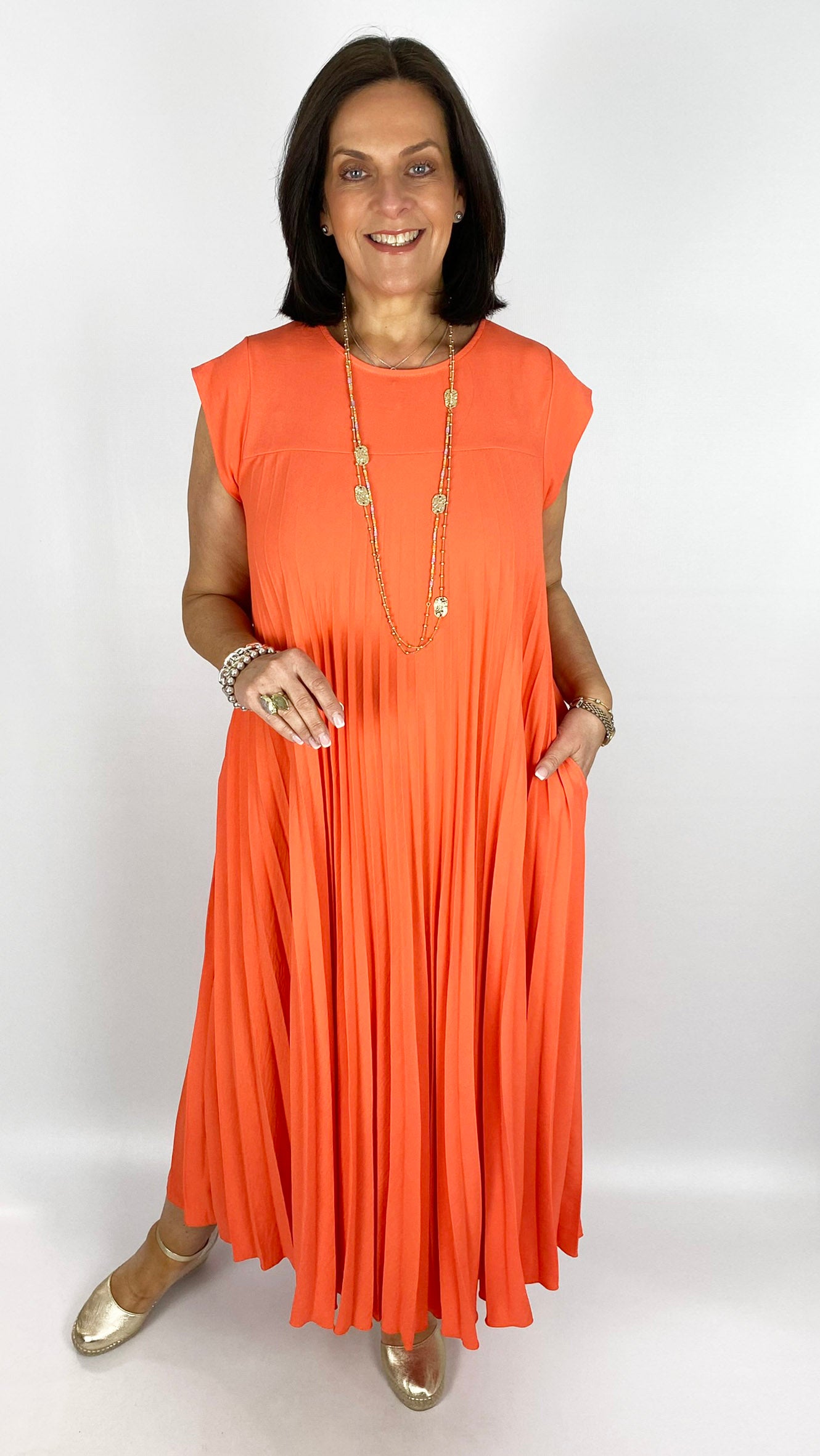 Pleated cap-sleeve pocket dress | 9 Colours | more due in!