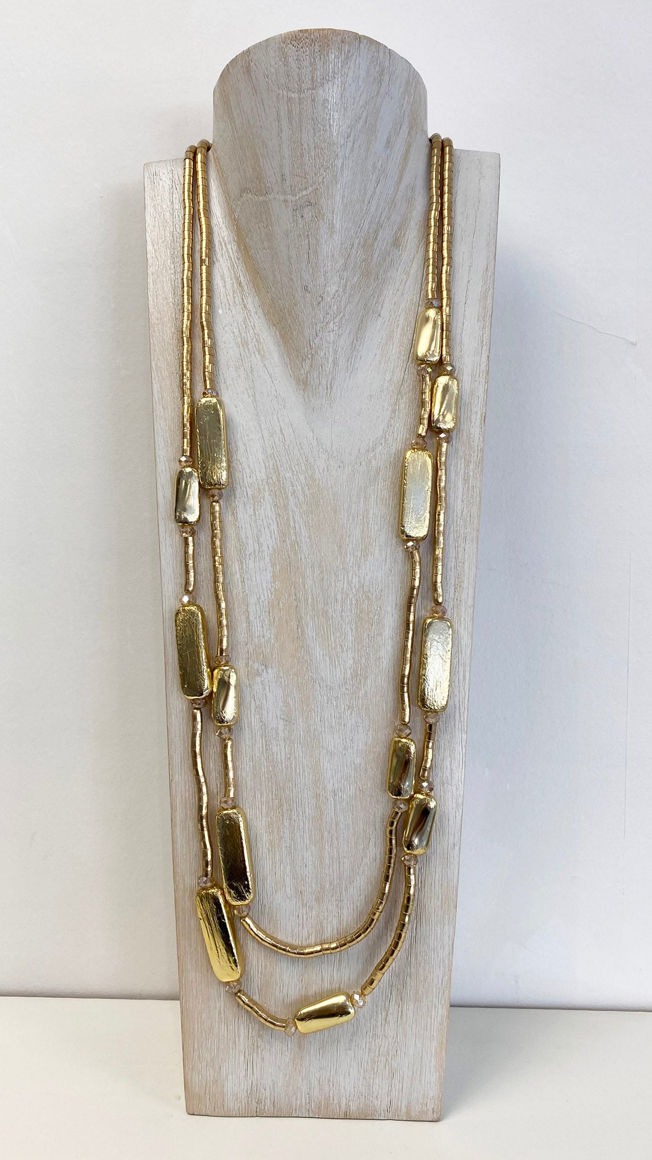 Chunky pebble layered necklace | 2 Colours