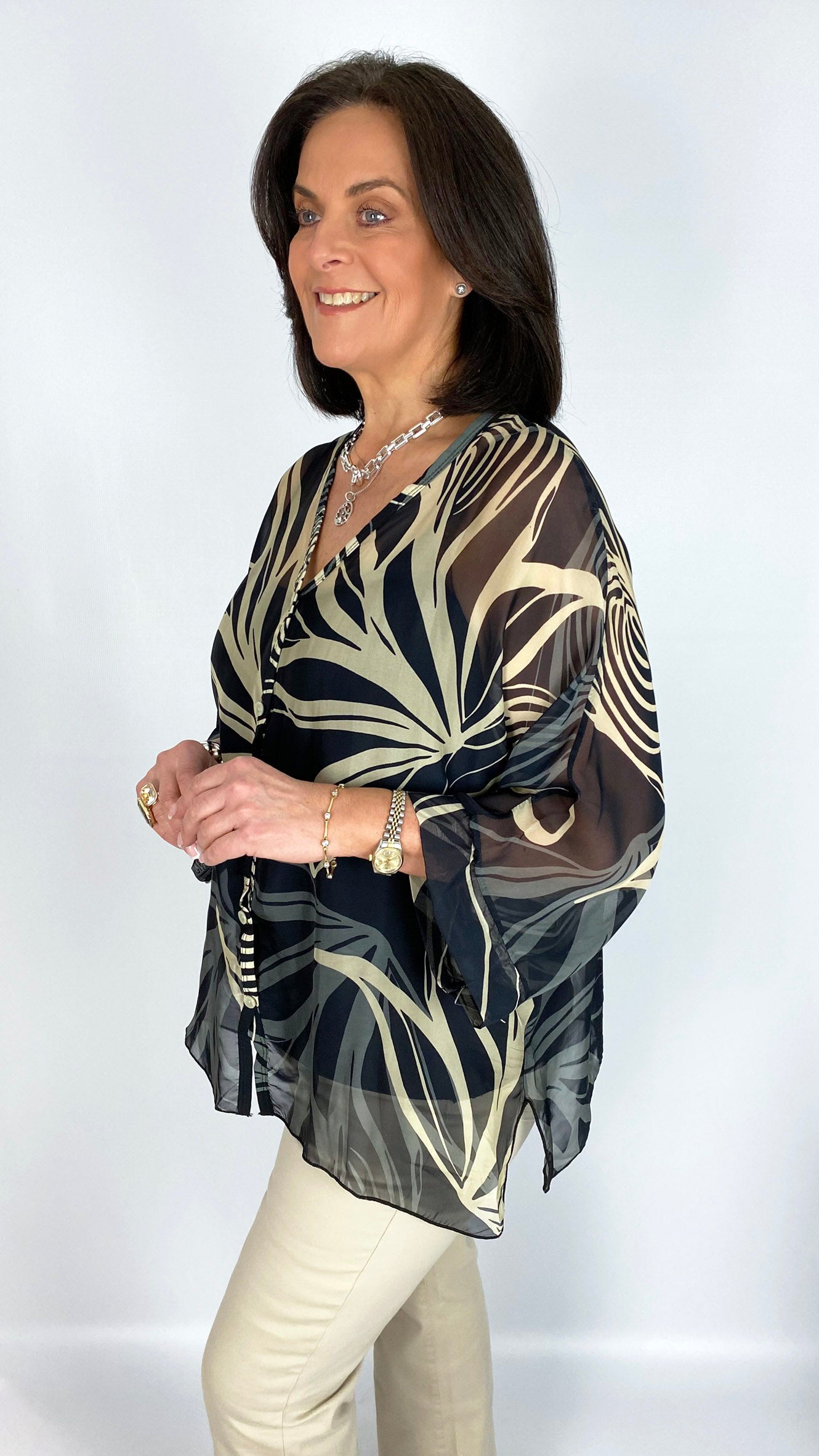 Silk print blouse & cami set | 2 Colours