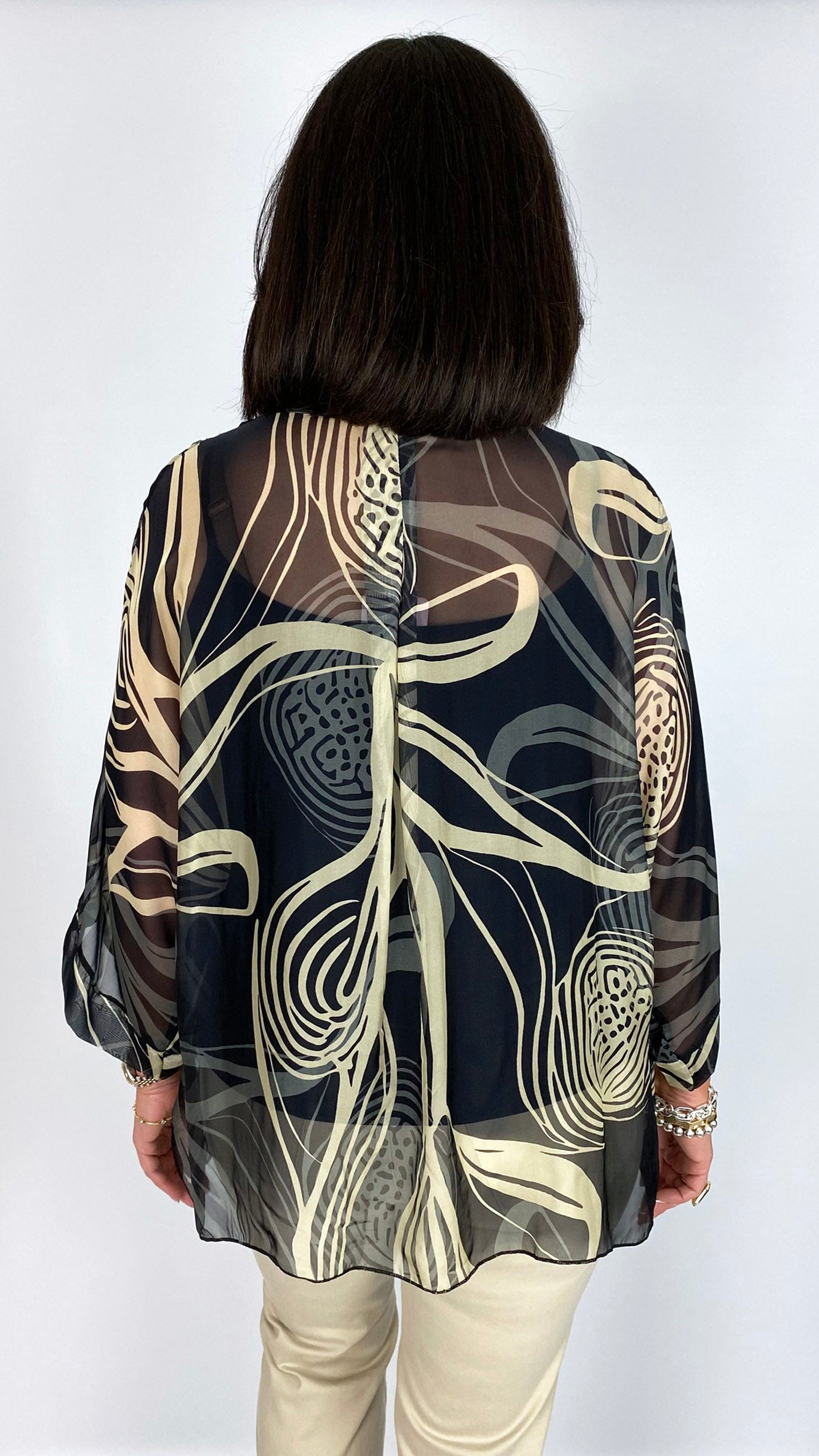 Silk print blouse & cami set | 2 Colours